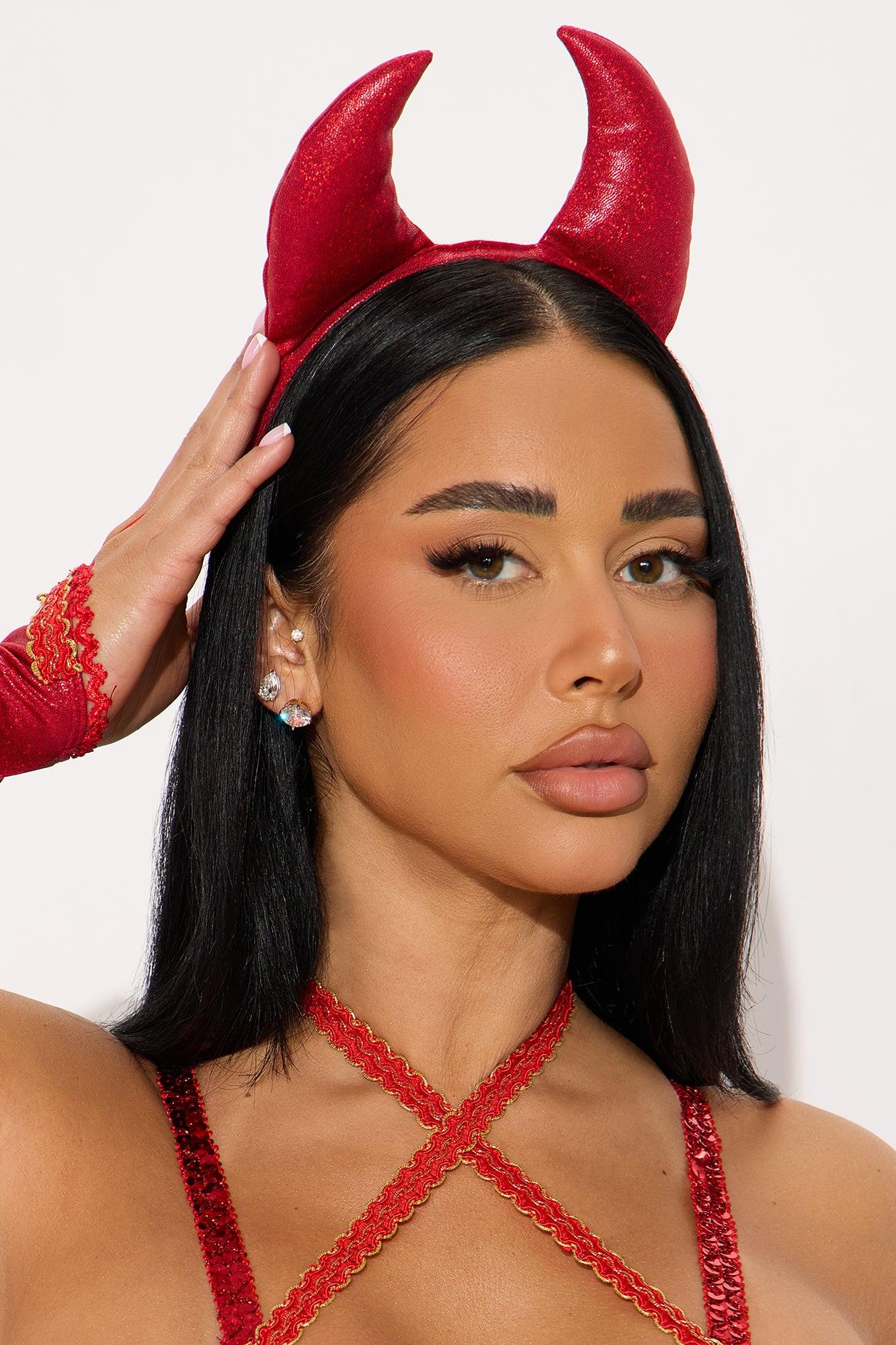 Flamin' Devil 4 Piece Costume Set - Red/combo Female Product Image