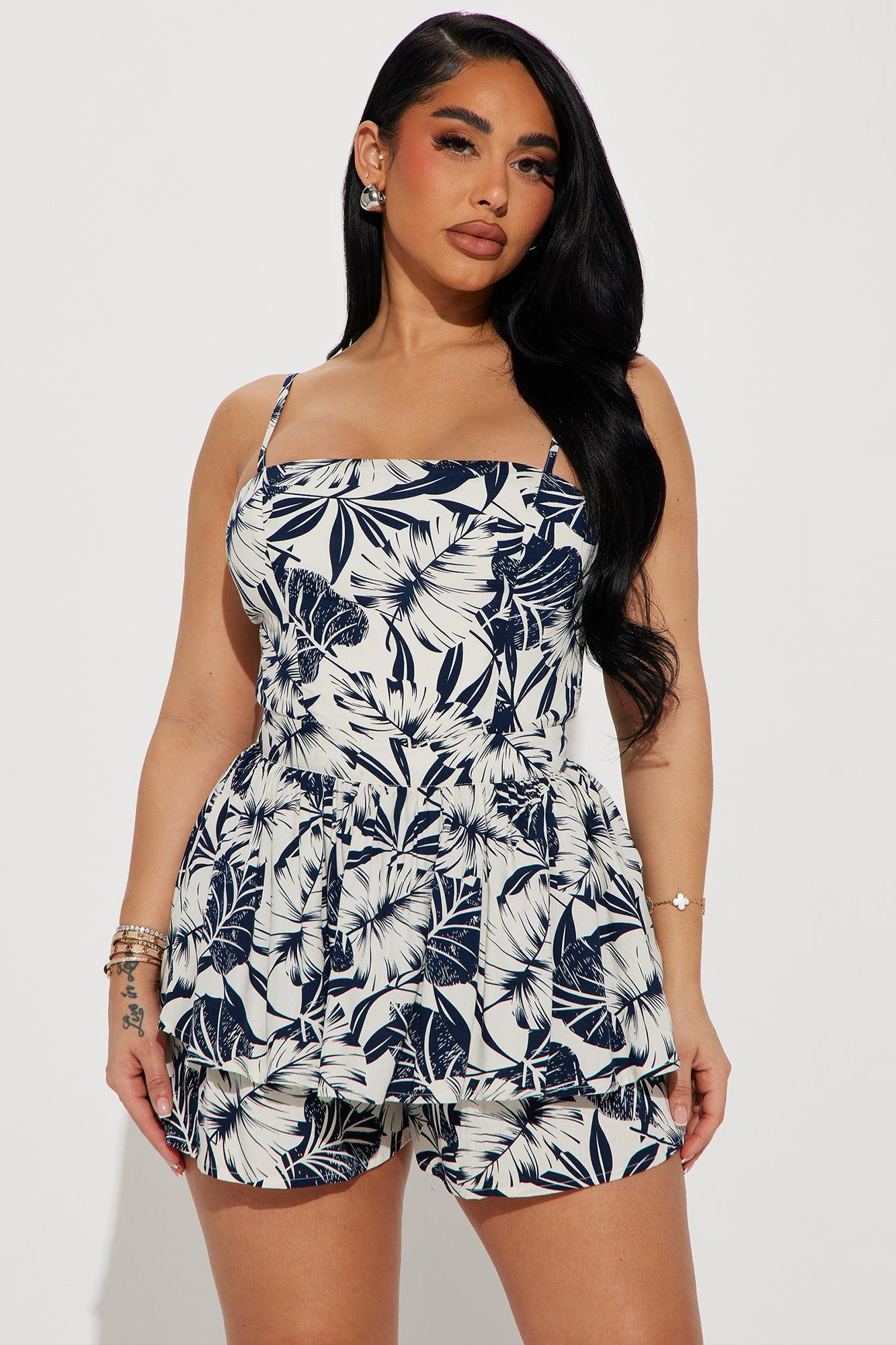 Piña Coladas Romper - Navy/combo Product Image
