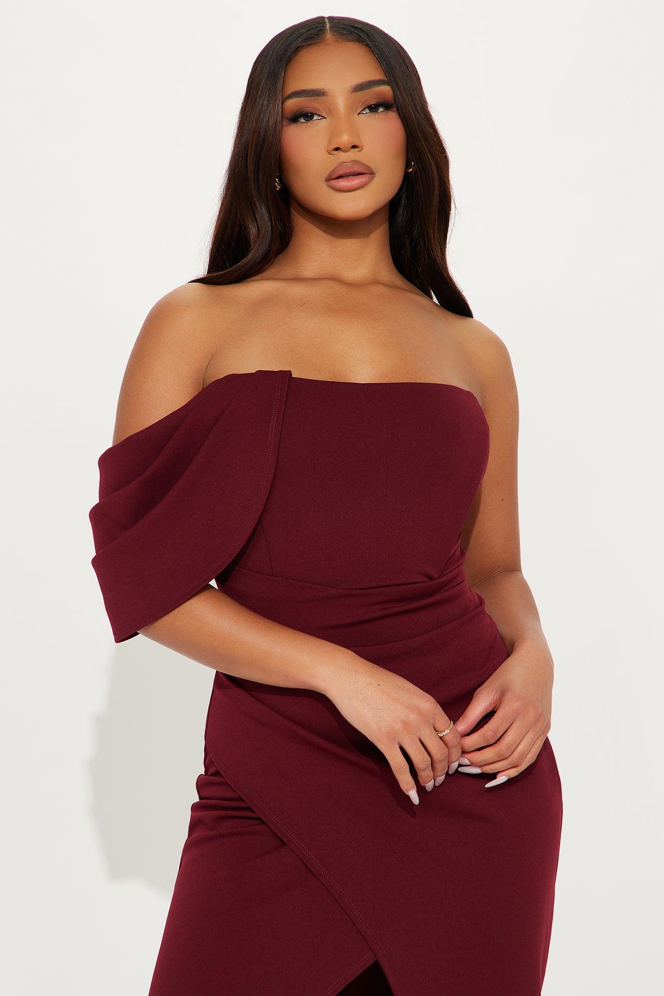Camilla Midi Dress - Wine Product Image
