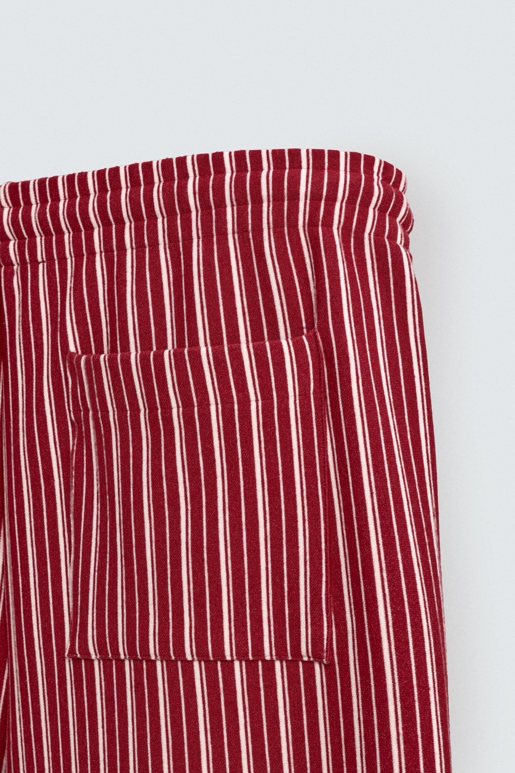 STRIPED RELAXED FIT PANTS Product Image