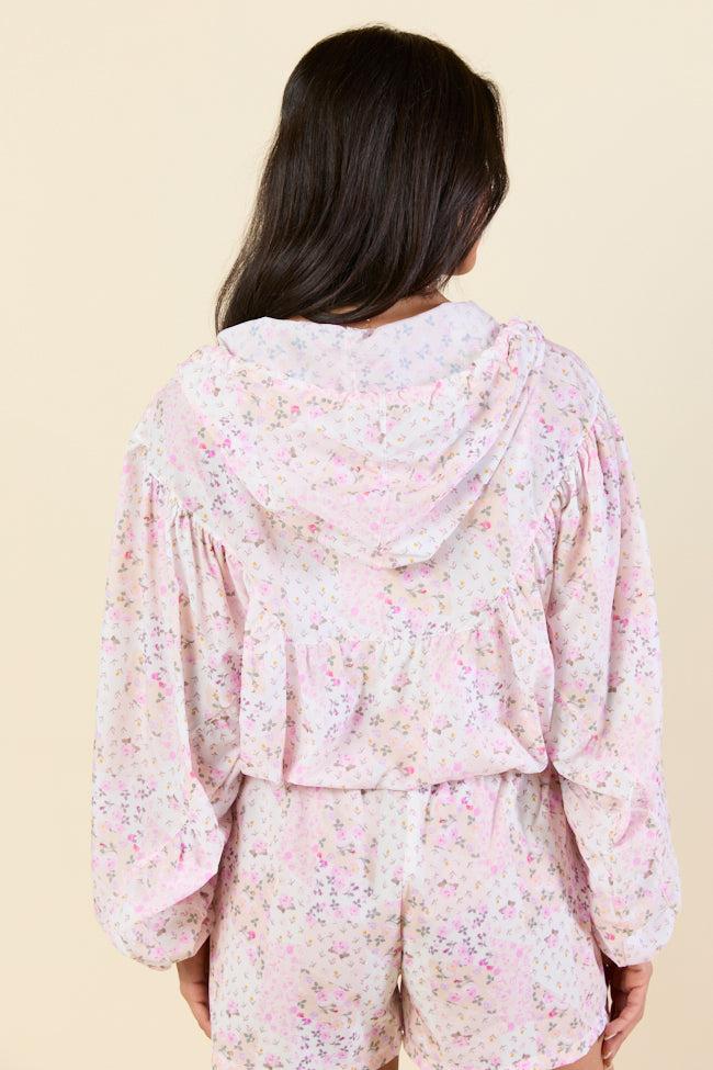 Piece By Piece Lightweight Pink Patchwork Print Jacket FINAL SALE Product Image