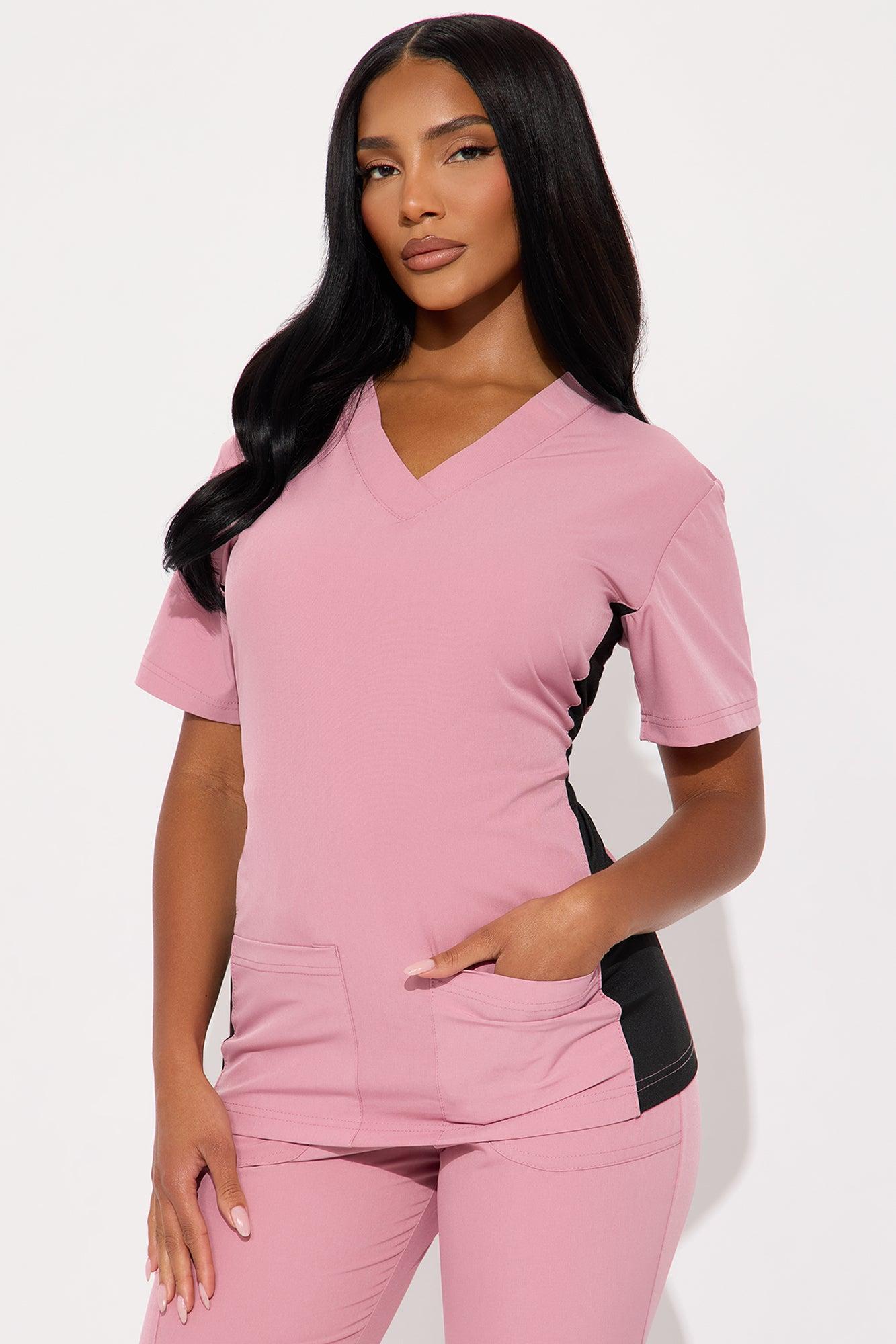 Get Better 4 Way Stretch Scrub Uniform Jogger Set - Mauve Female Product Image