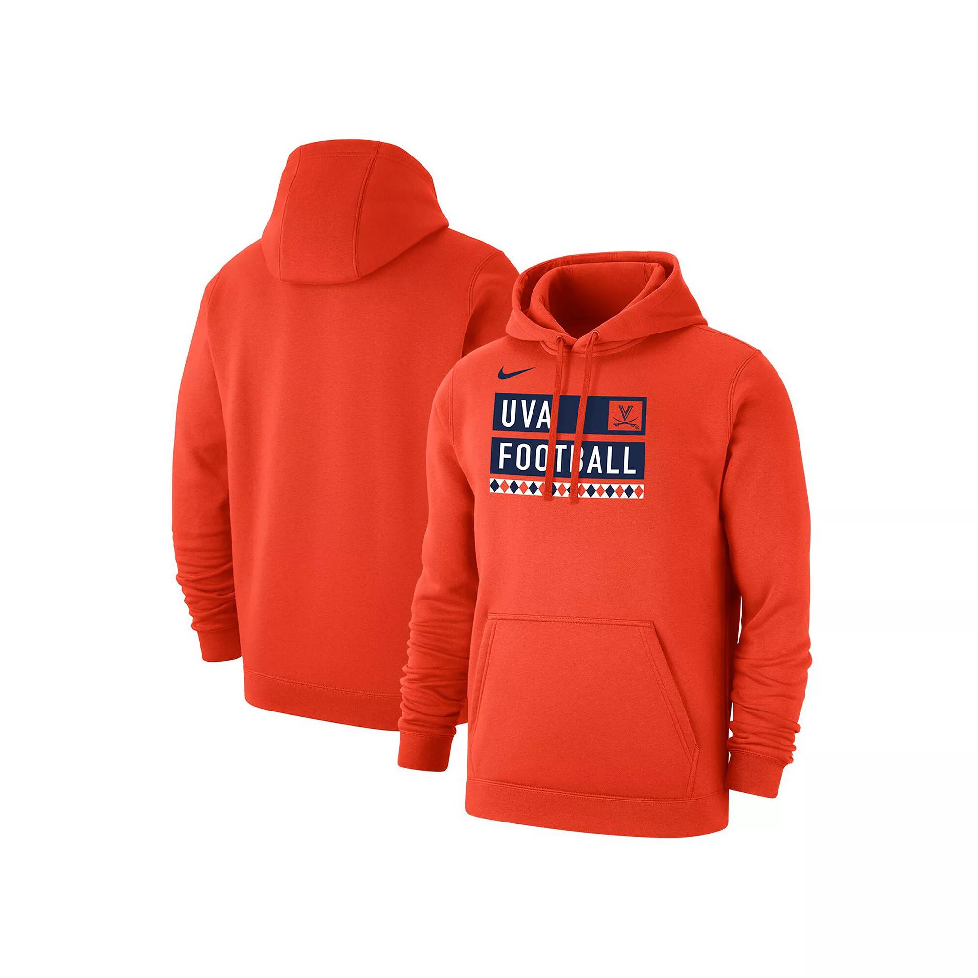 Men's Nike  Orange Virginia Cavaliers Football Fan Pullover Hoodie, Size: Large Product Image