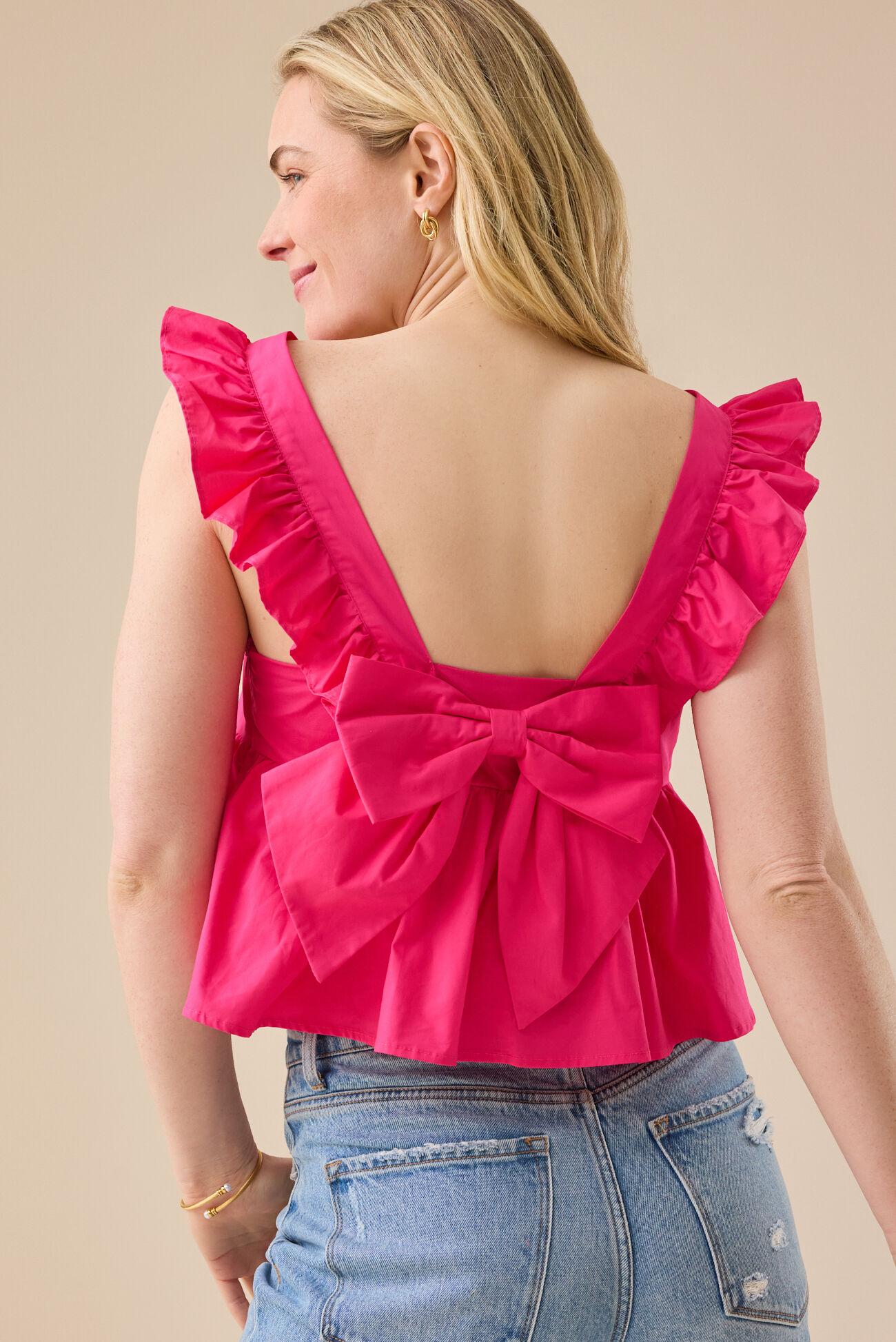 Betsy Bow Back Babydoll Tank Product Image