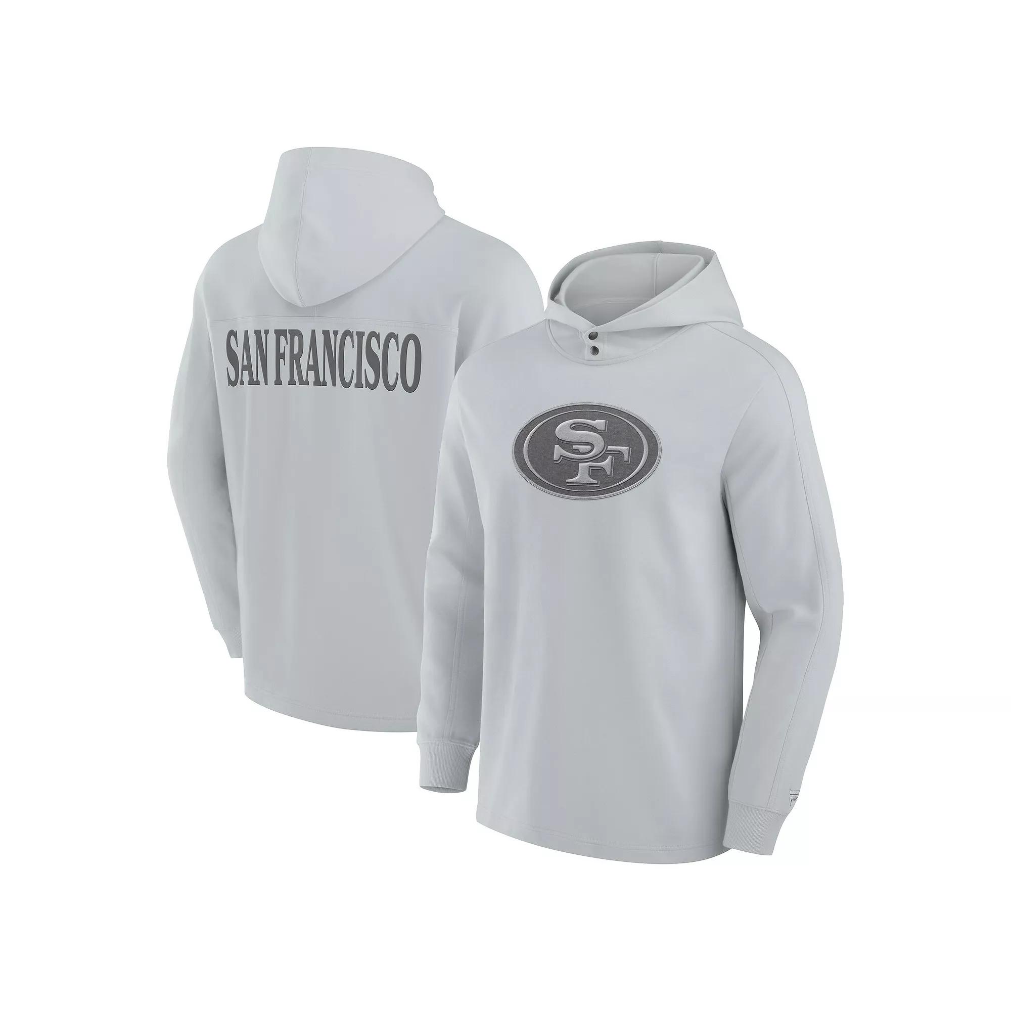 Men's Fanatics Gray San Francisco 49ers Elements Blaze Tri-Blend Long Sleeve Hoodie T-Shirt, Adult Unisex,  Product Image