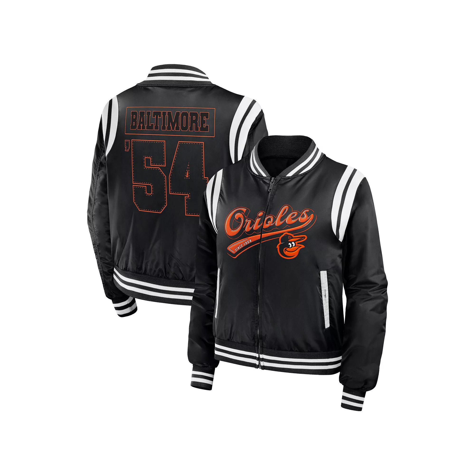 Women's WEAR by Erin Andrews Black Vegas Golden Knights Baller Full-Zip Bomber Jacket,  Product Image