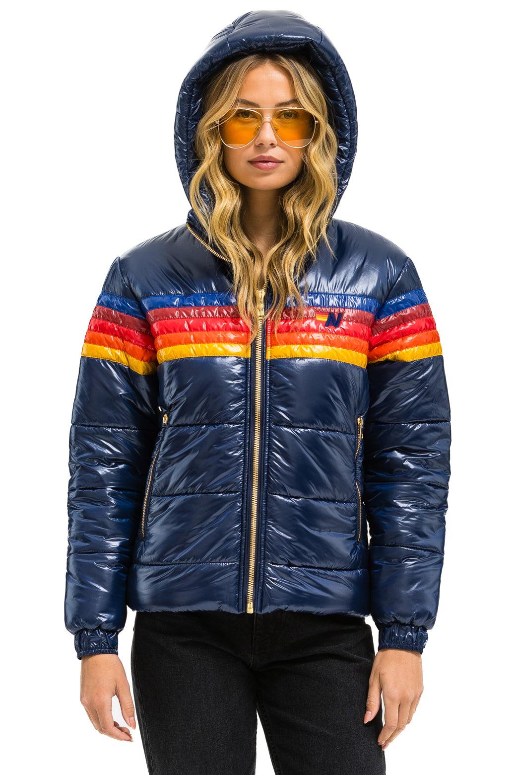 5 STRIPE TREKKER JACKET - GLOSSY NAVY Female Product Image
