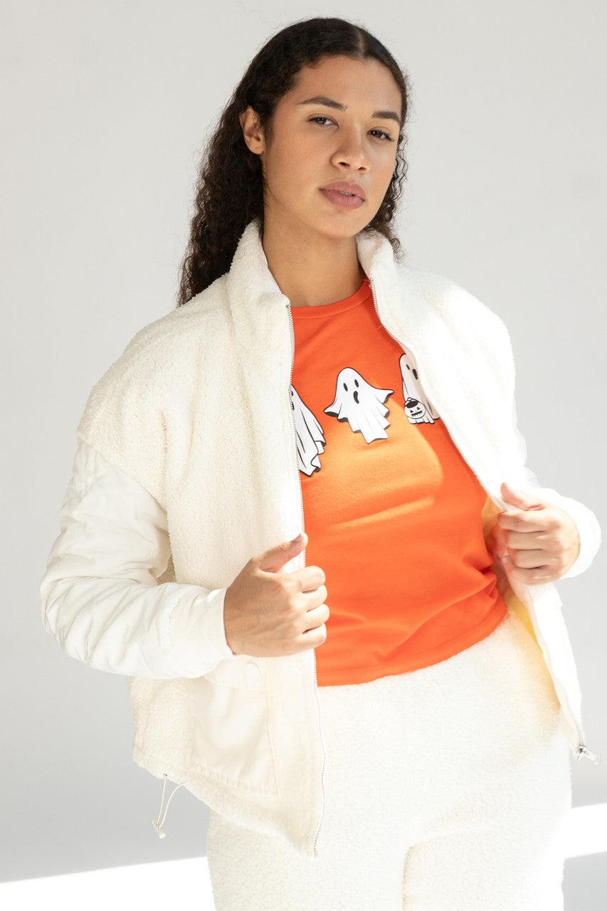 Quilted Sleeve Sherpa Jacket Product Image