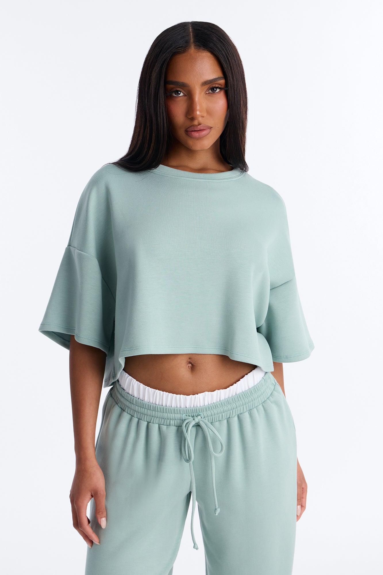 Strollin' Around Boxer Pant Set - Sage Female Product Image