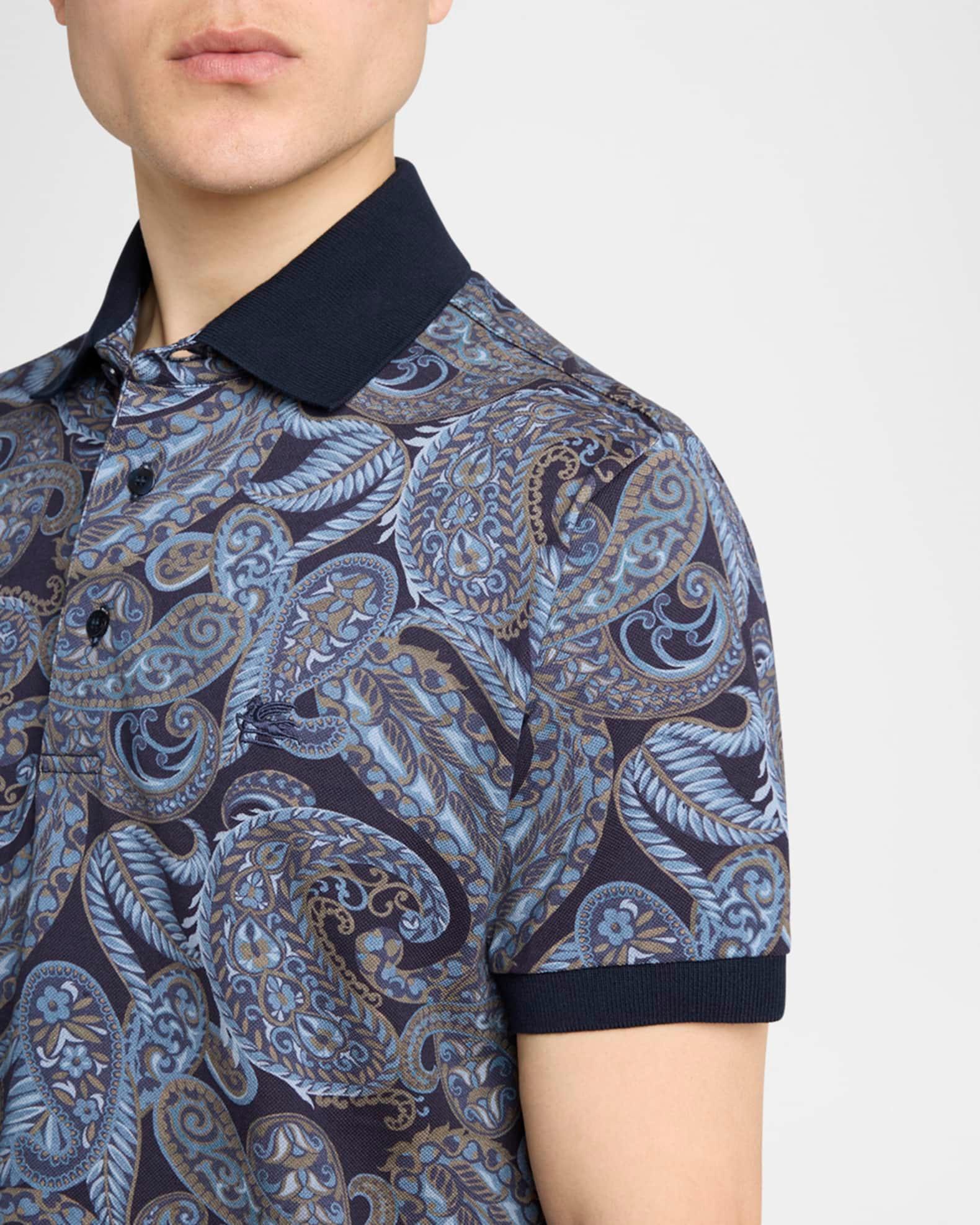 Men's Allover Paisley Polo Shirt Product Image
