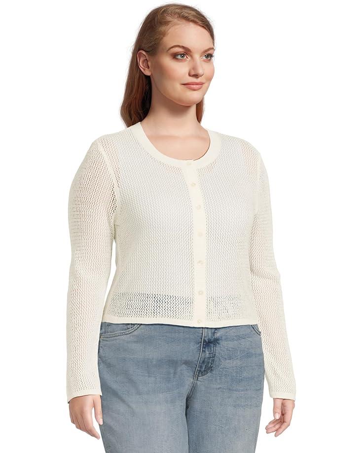 Women's Mod-o-doc Long Sleeve Button Front Open Knit Sweater Product Image