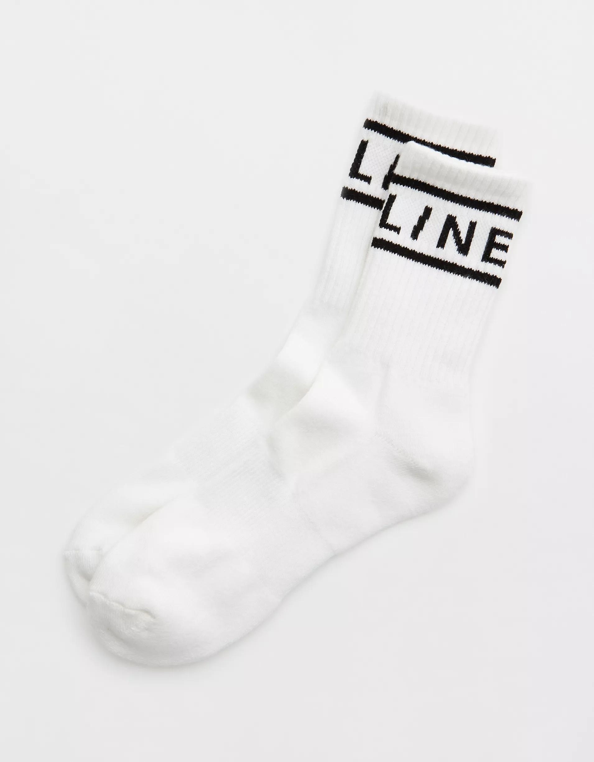 OFFLINE By Aerie Graphic Crew Socks Product Image