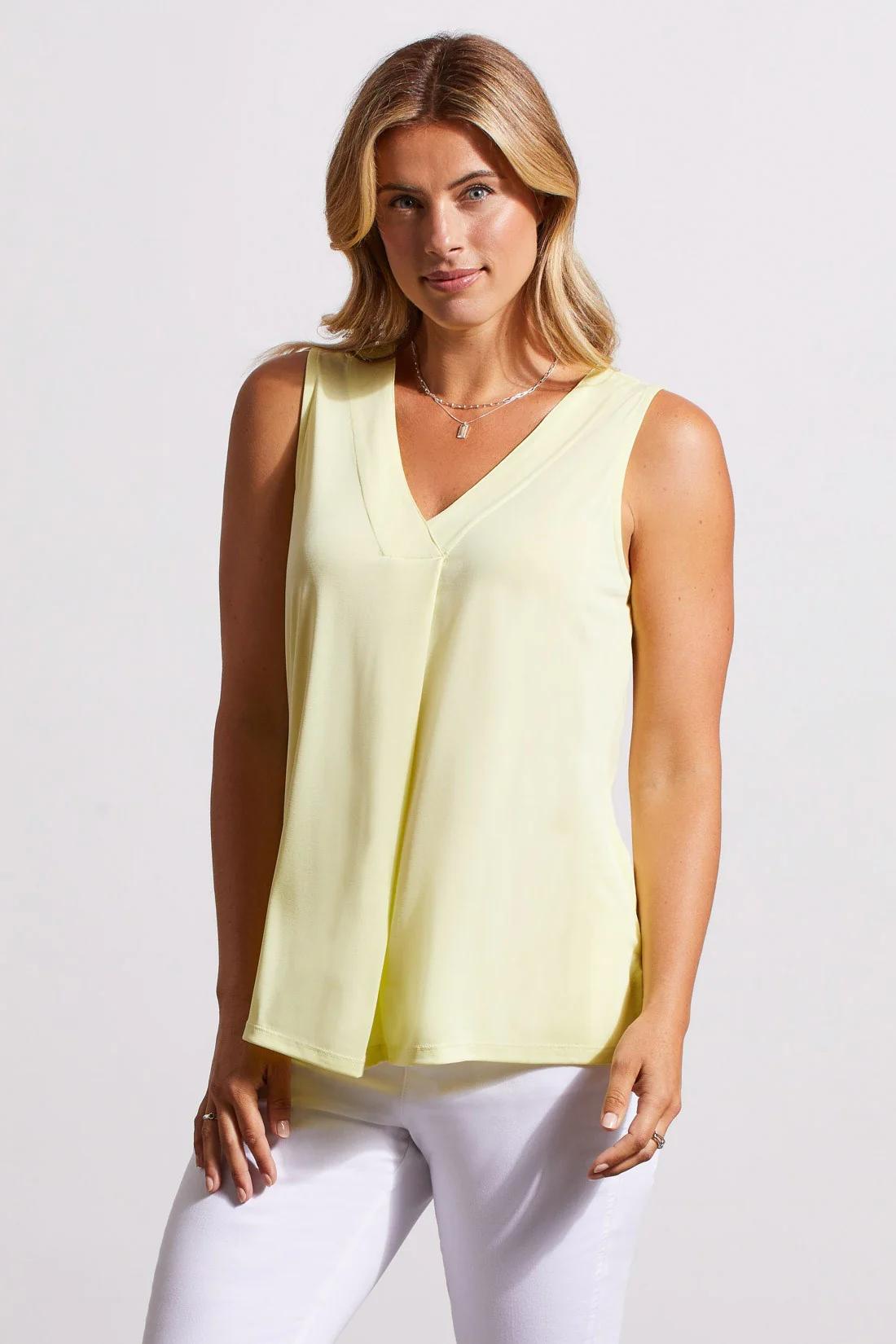 PLEATED SLEEVELESS MODAL TOP Product Image