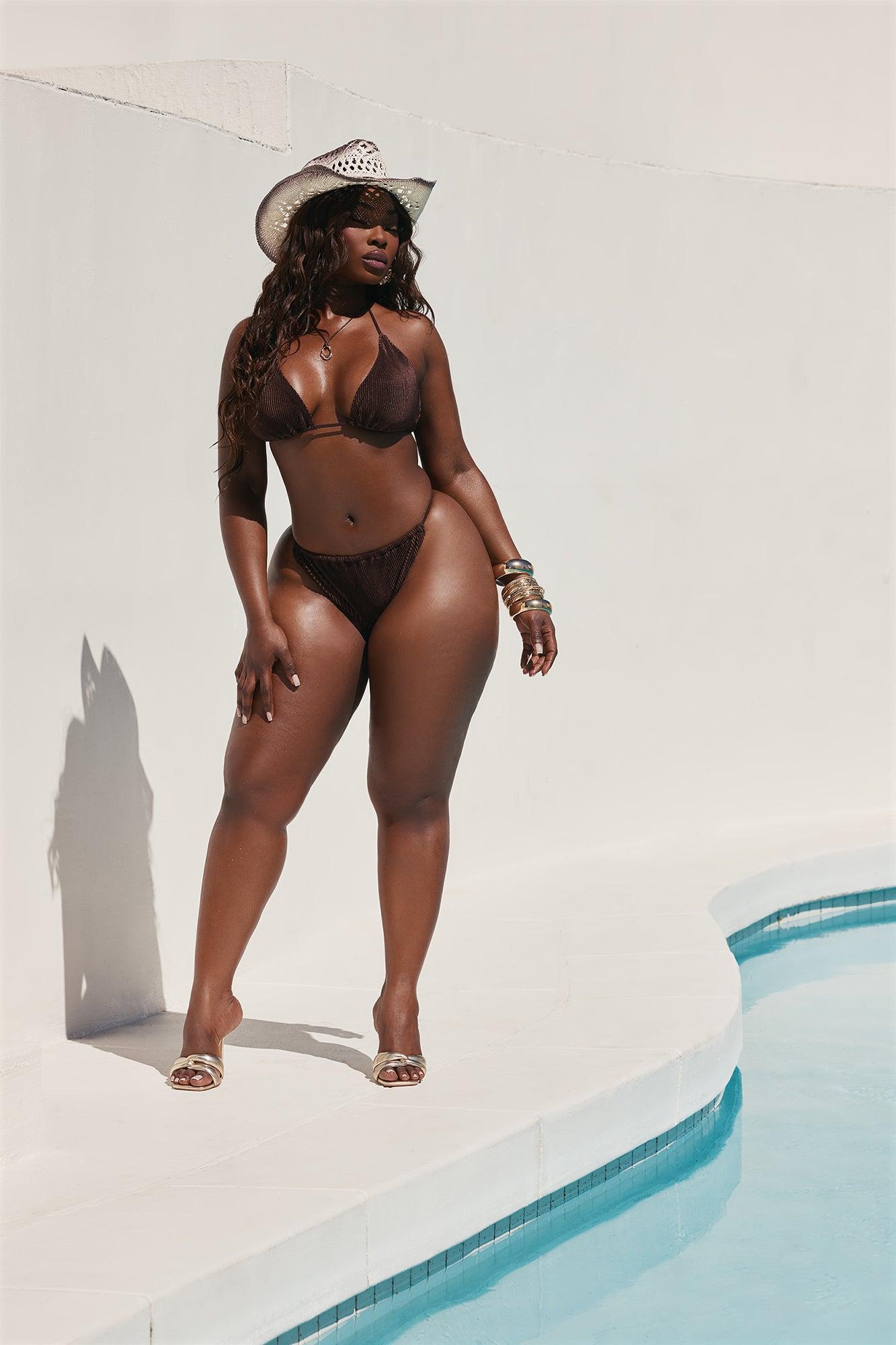 Paradise Dreams Plisse 2 Piece Bikini - Chocolate Product Image