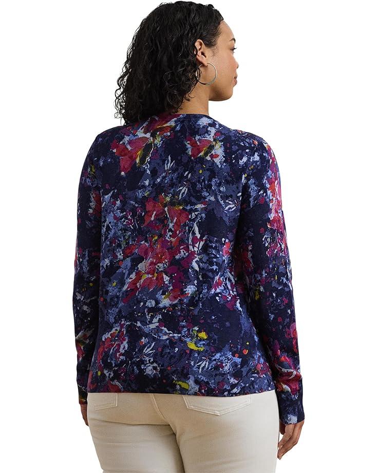 Print Cotton-blend Short-sleeve Sweater Product Image