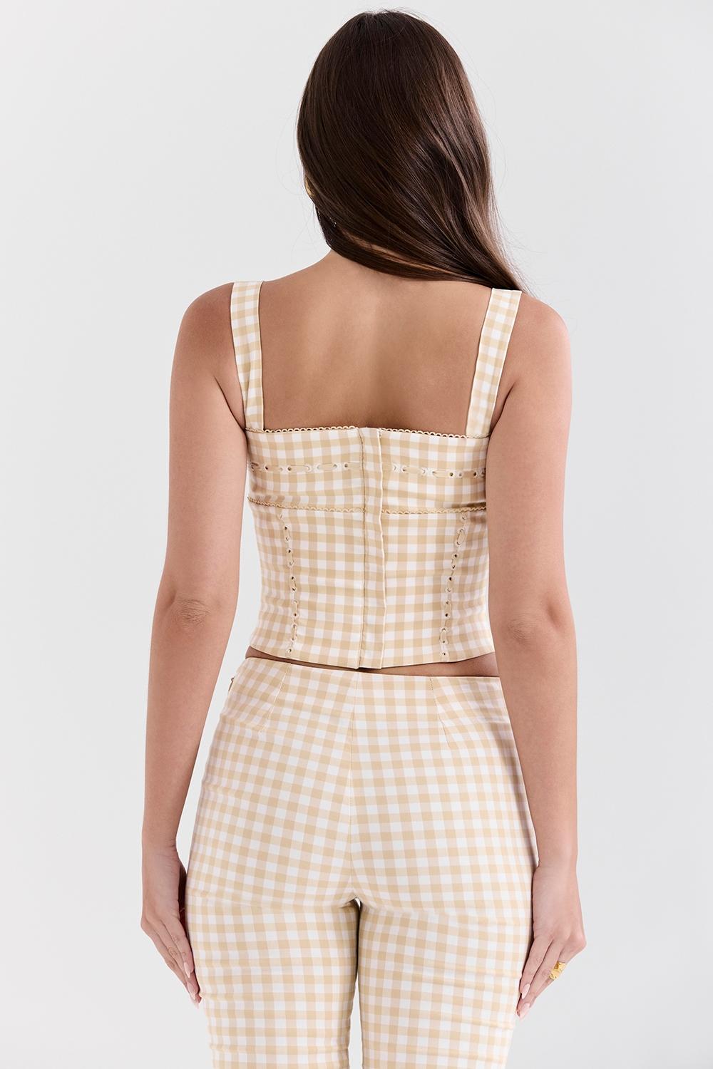 Lottie  gingerbread gingham corset - sale Product Image
