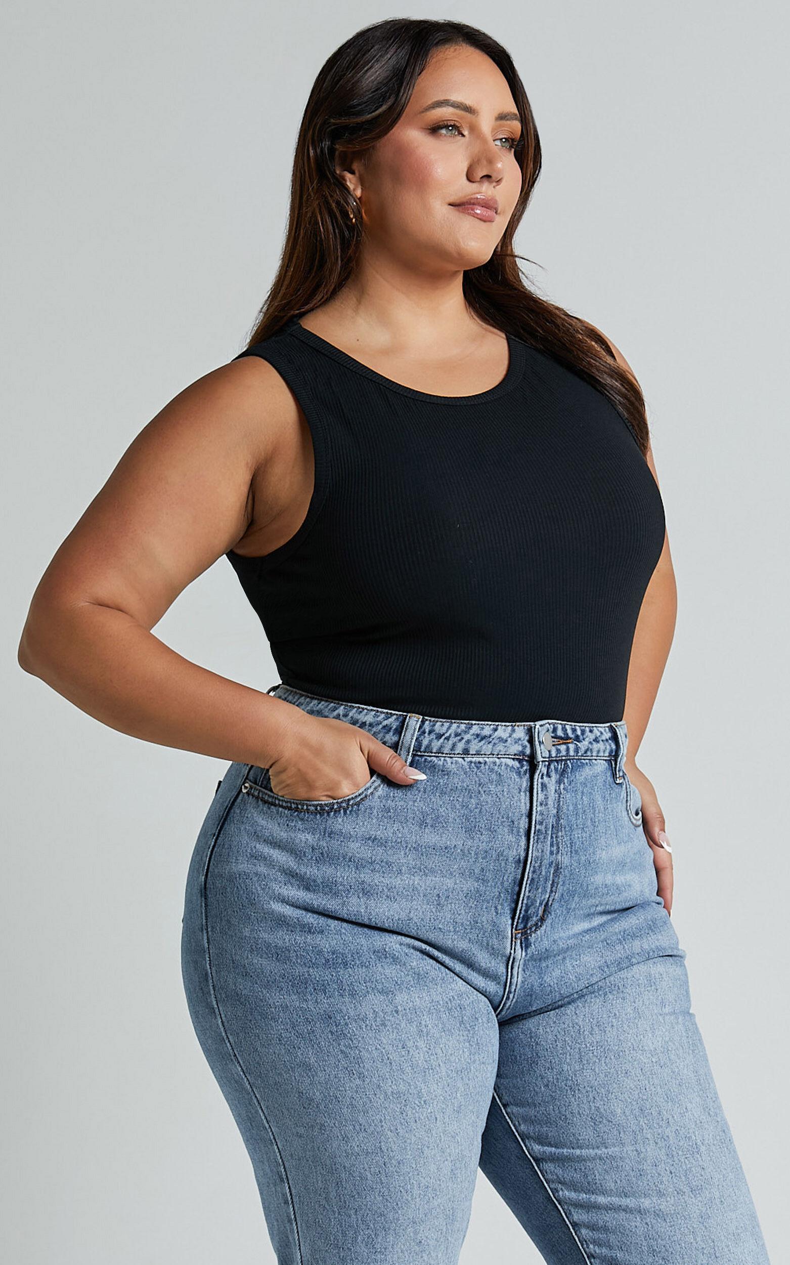 Can't You Tell Top - Ribbed Tank Top in Black Product Image