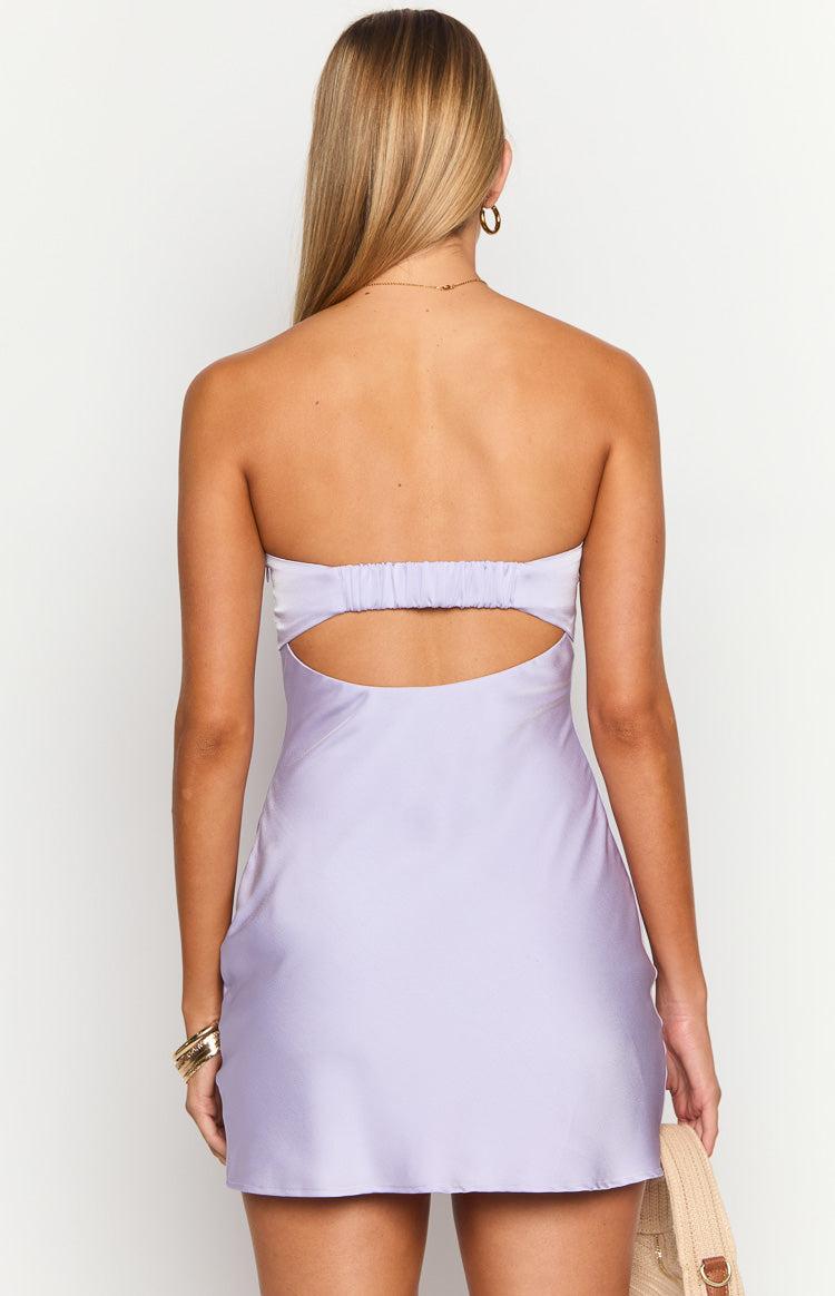 Junie Purple Strapless Mini Dress Product Image