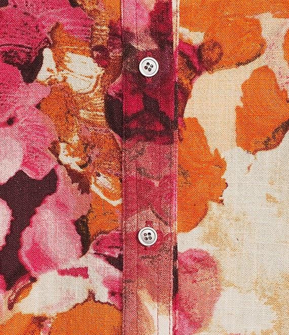 Westbound Sleeveless Button Front Y-Neck A-Line Midi Dress Product Image