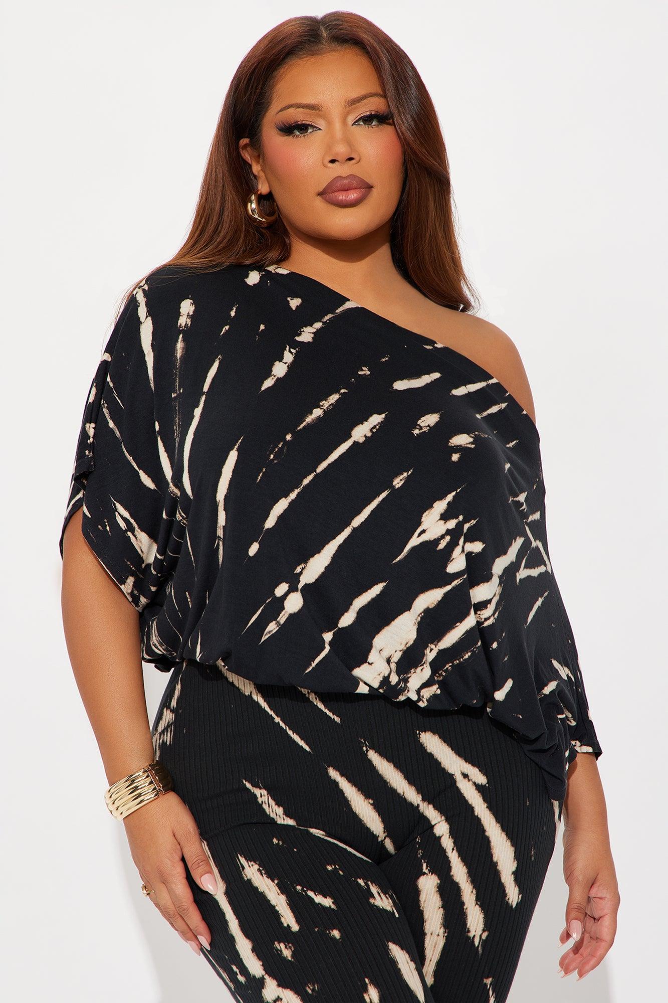 Stephanie Tie Dye Jumpsuit - Black/White Female Product Image