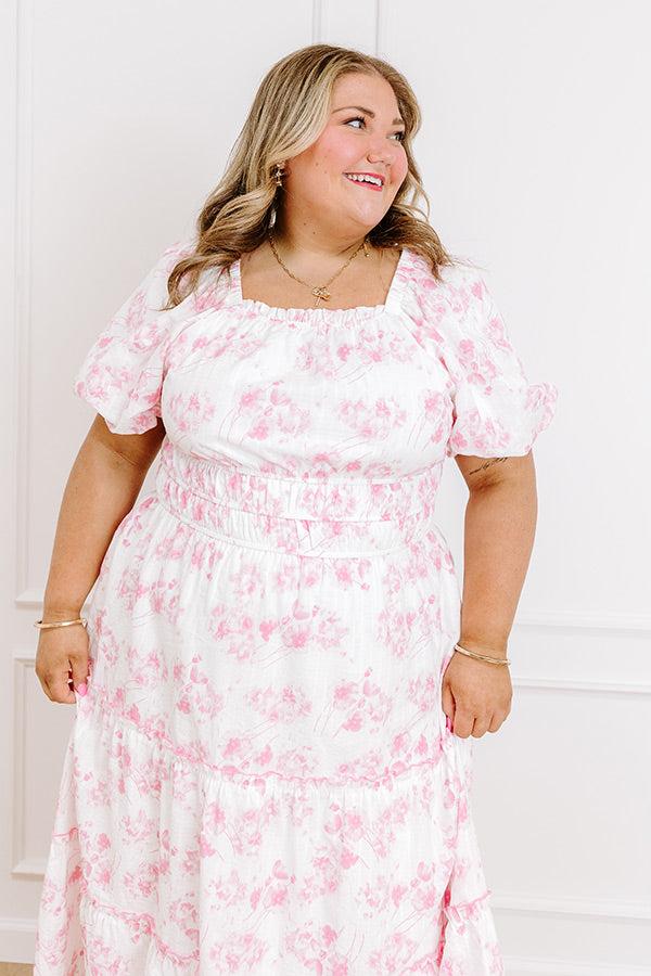 Sweet Pea Floral Midi Dress Curves Product Image