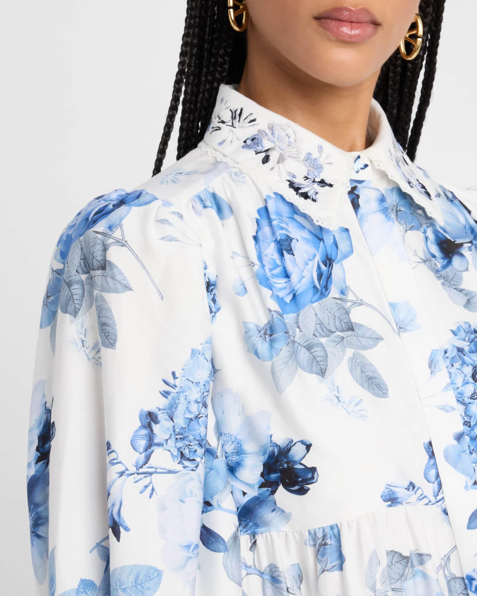 Junia Embroidered Collar Mini Shirtdress Product Image