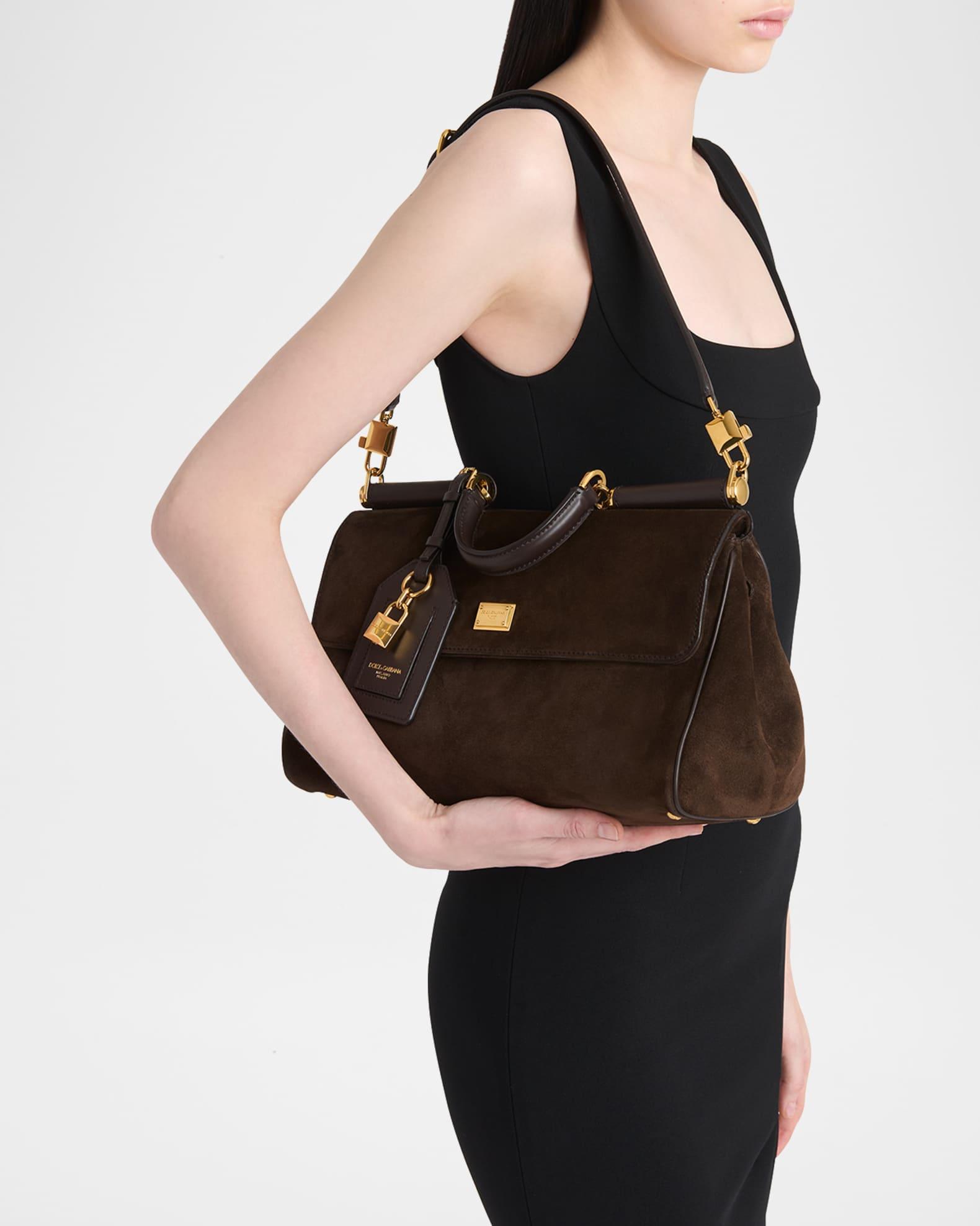 Sicily Suede and Leather Top-Handle Bag Product Image