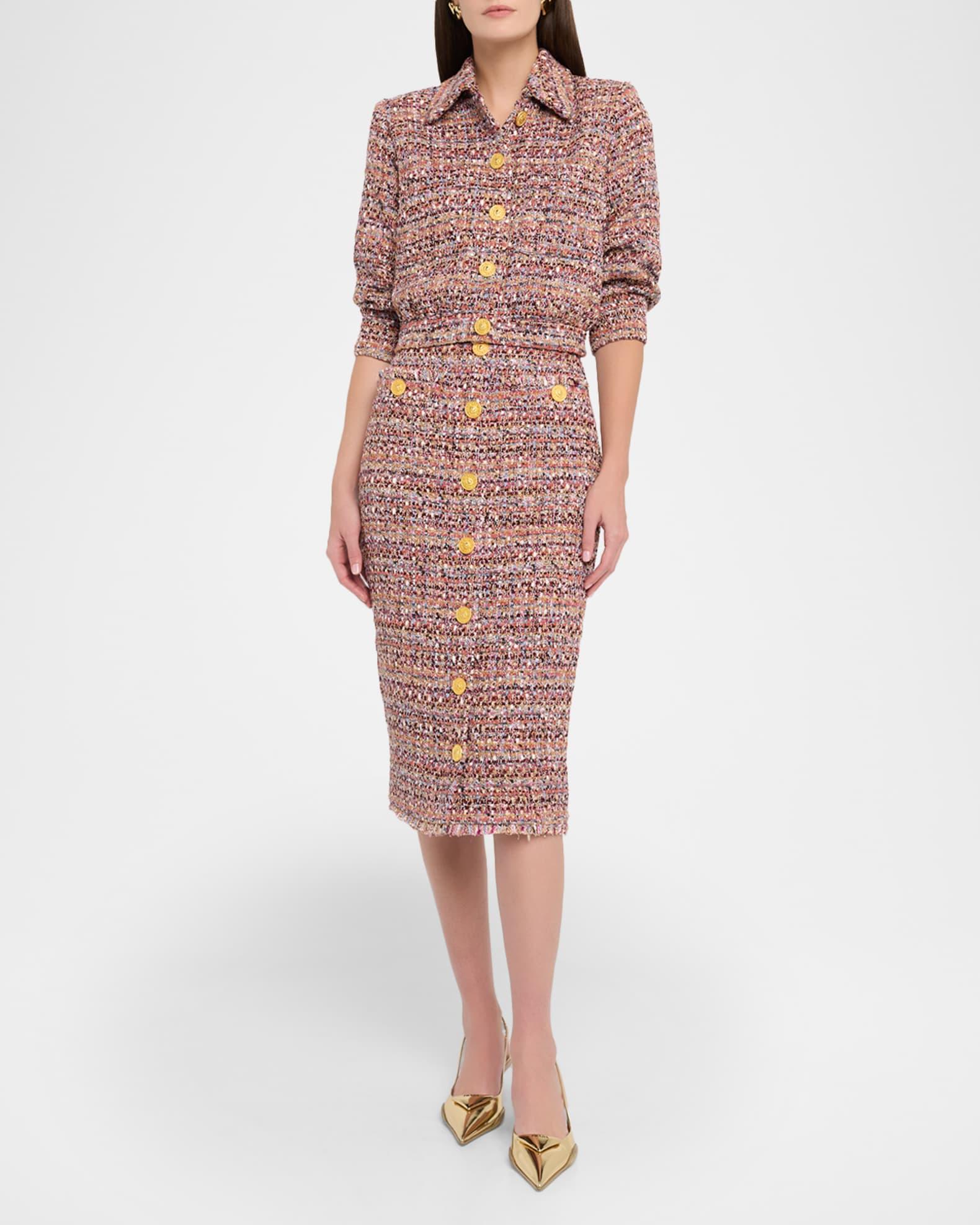 Jia Cropped Tweed Jacket Product Image