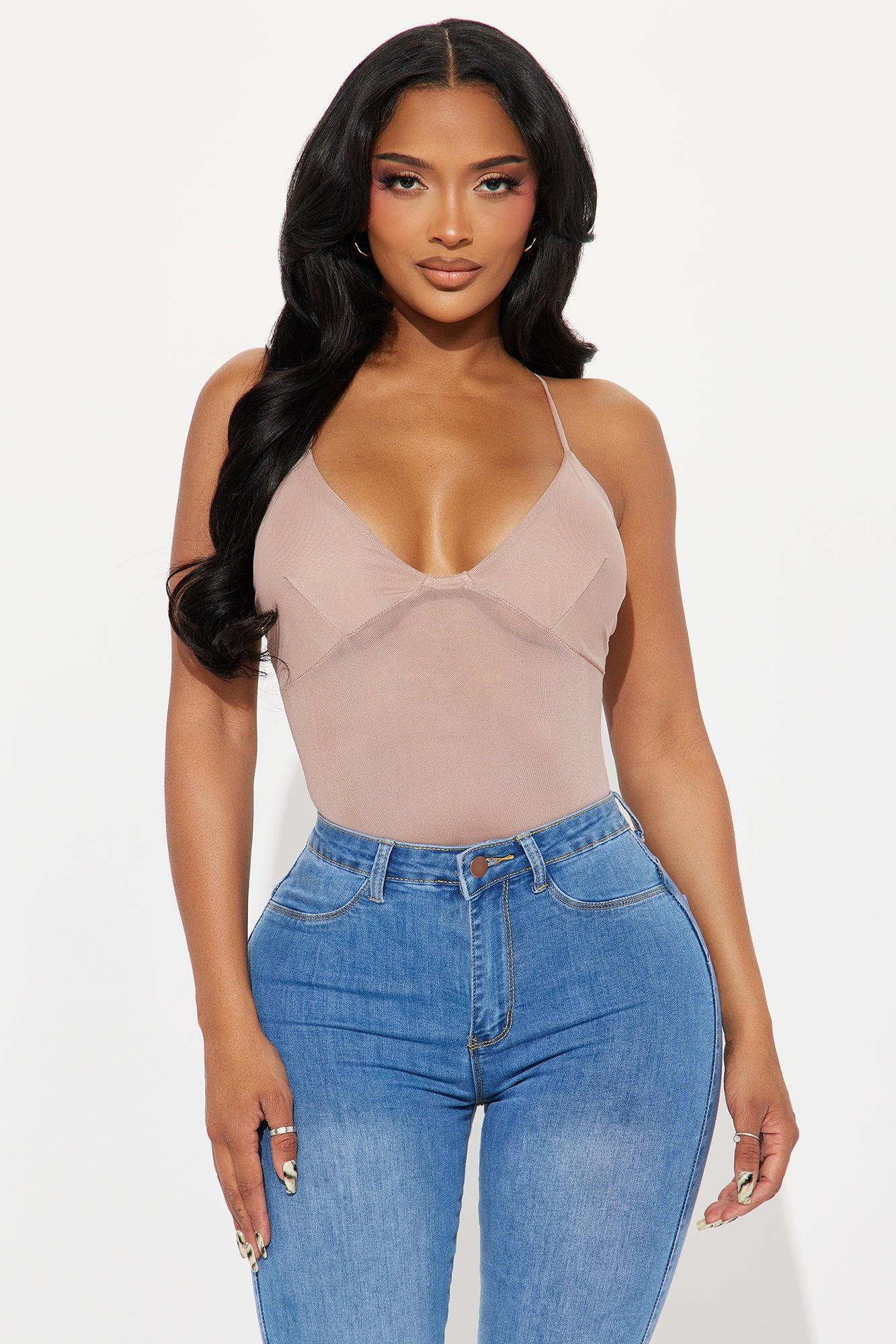 Step Out Mesh Bodysuit - Mocha Product Image
