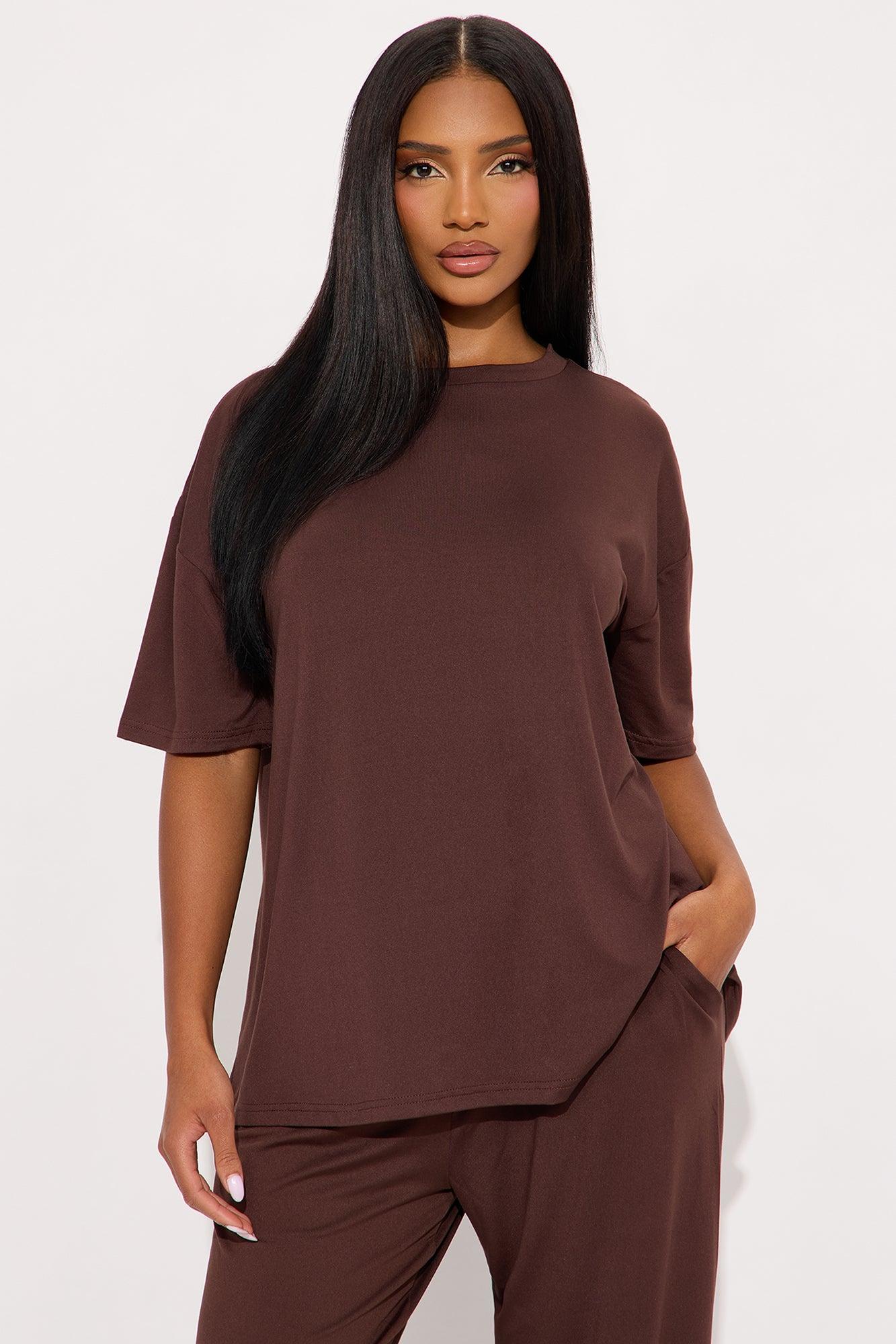 Relax Mood PJ Pant Set - Chocolate Female Product Image