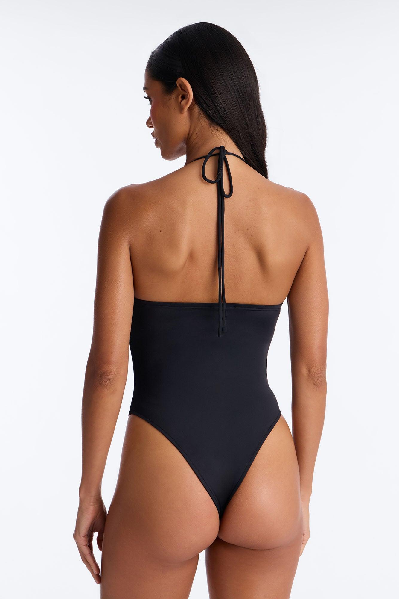 Midnight Goddess Bodysuit Skirt Set - Black Female Product Image