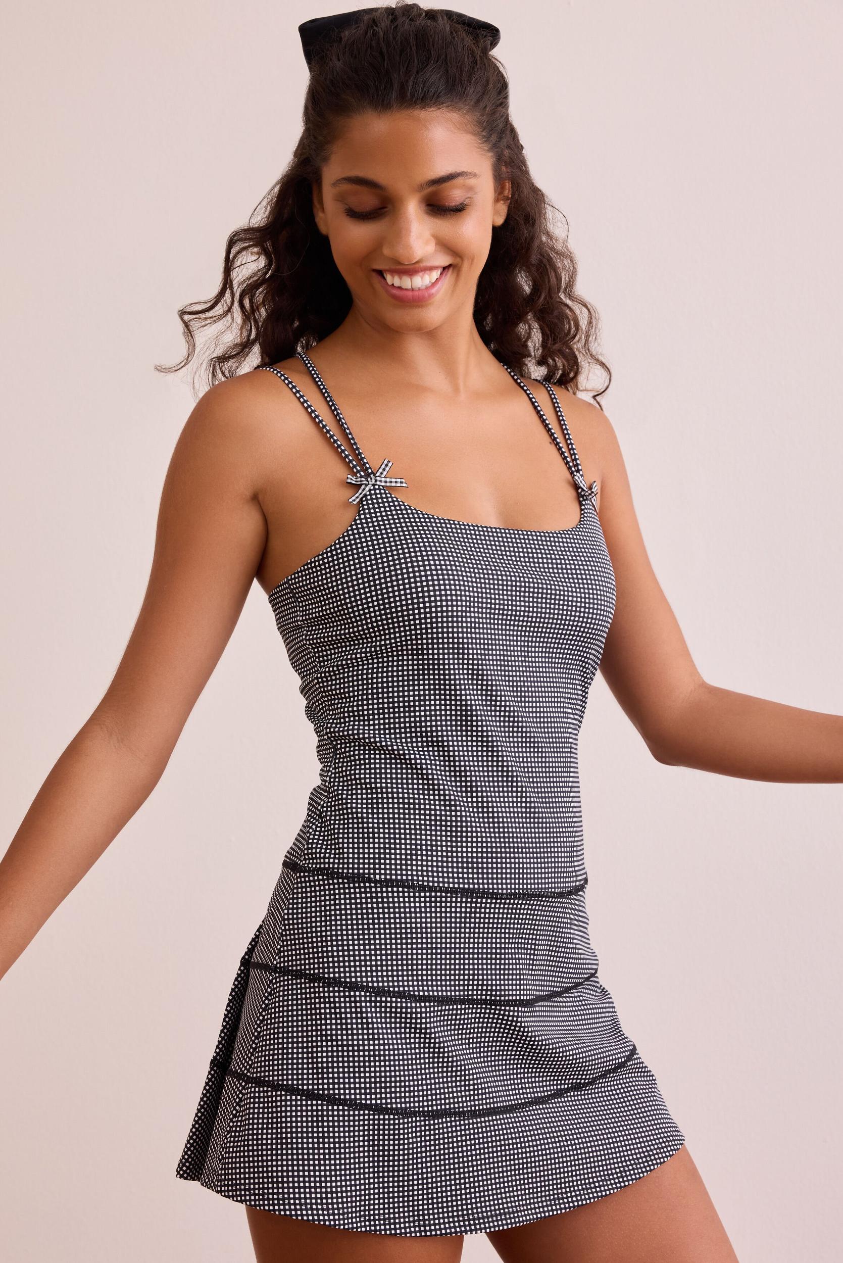 Serves Up Gingham Dress Product Image