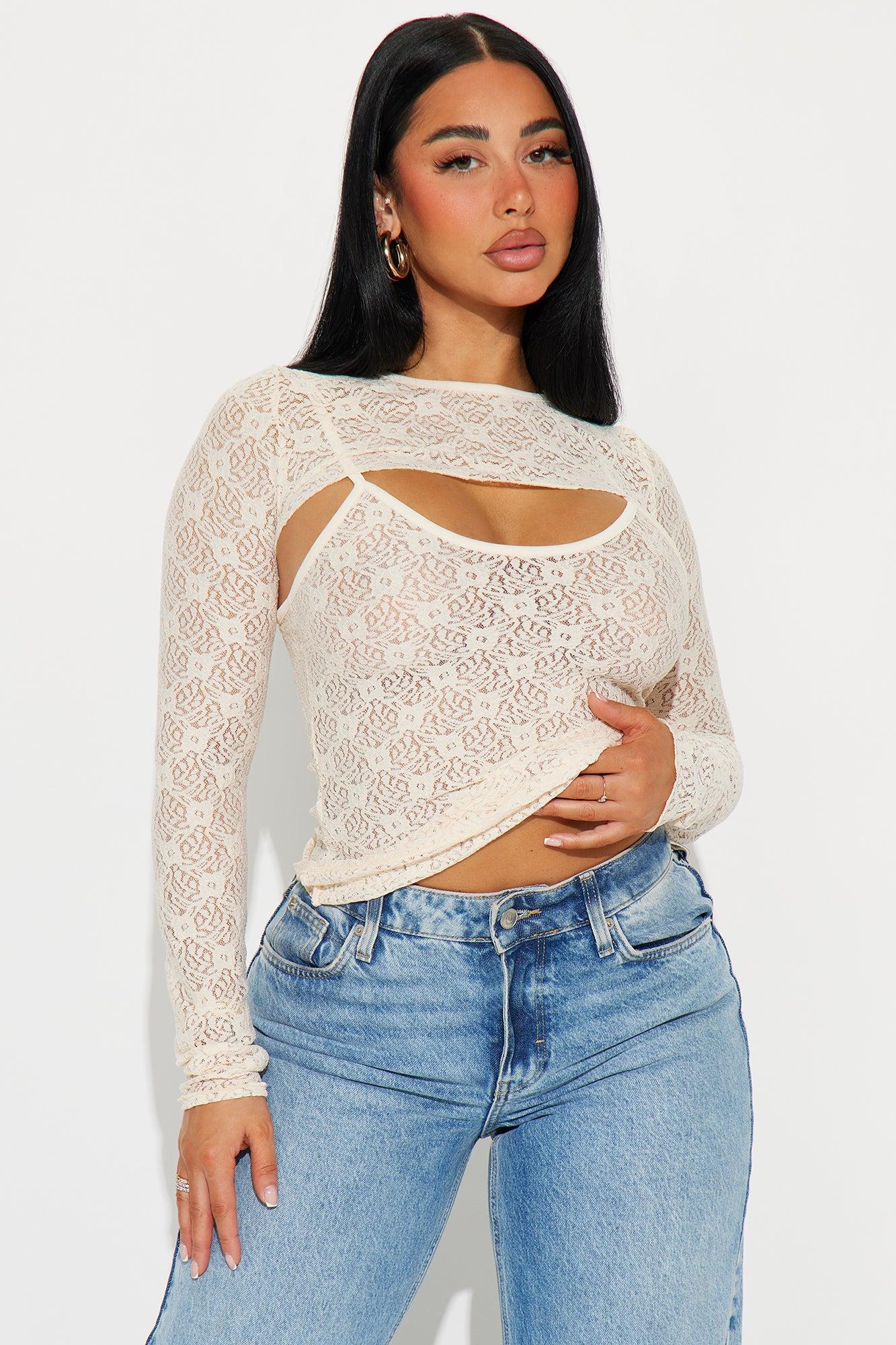 Be My Lover Two Piece Top - Cream Product Image