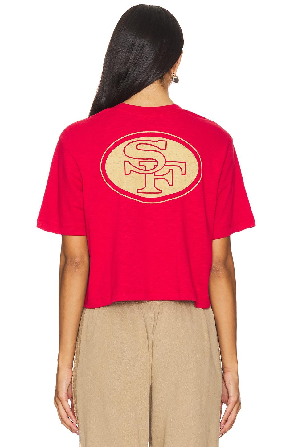 49ers Dual Threat Mock Neck Crop Tee Junk Food Product Image