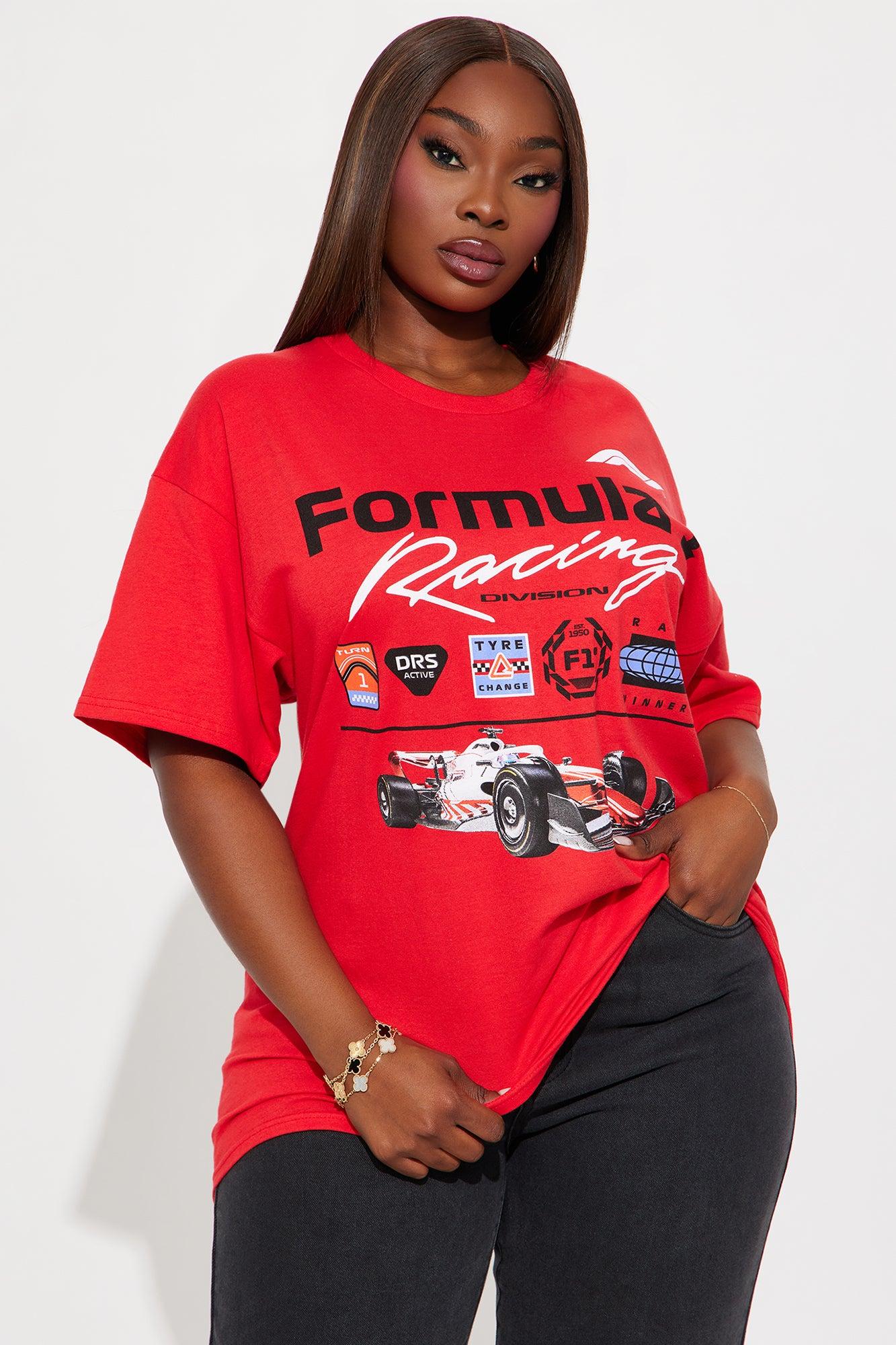 Formula 1 Racing Oversized Tee - Red Product Image