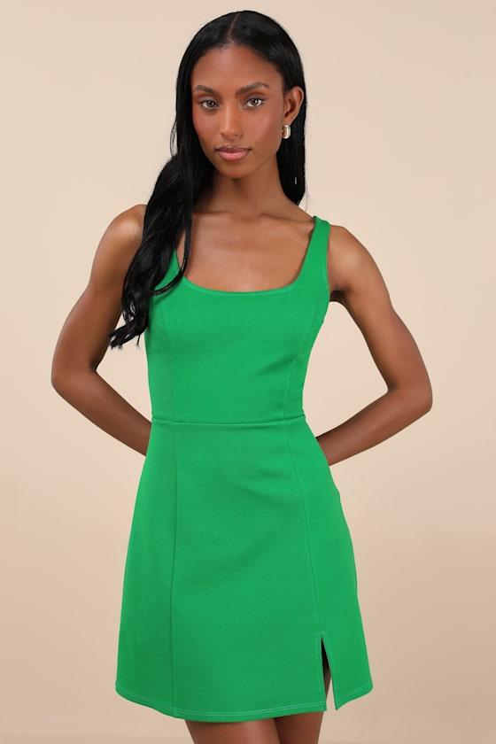 Always Admired Green Sleeveless Mini Dress Product Image