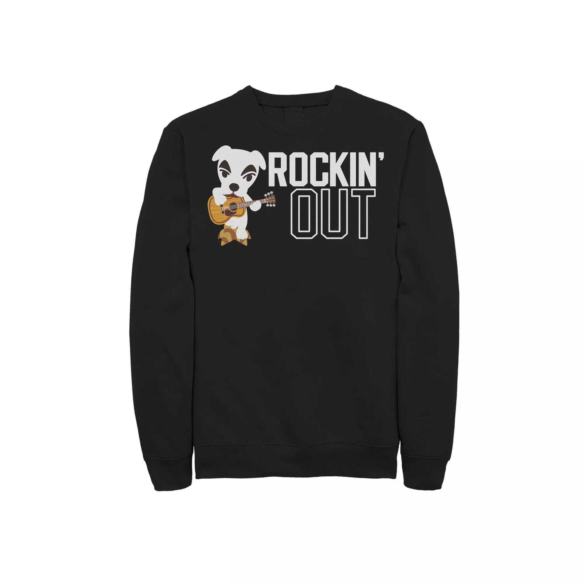 Men's Animal Crossing Rockin Out Poster Sweatshirt,  Product Image