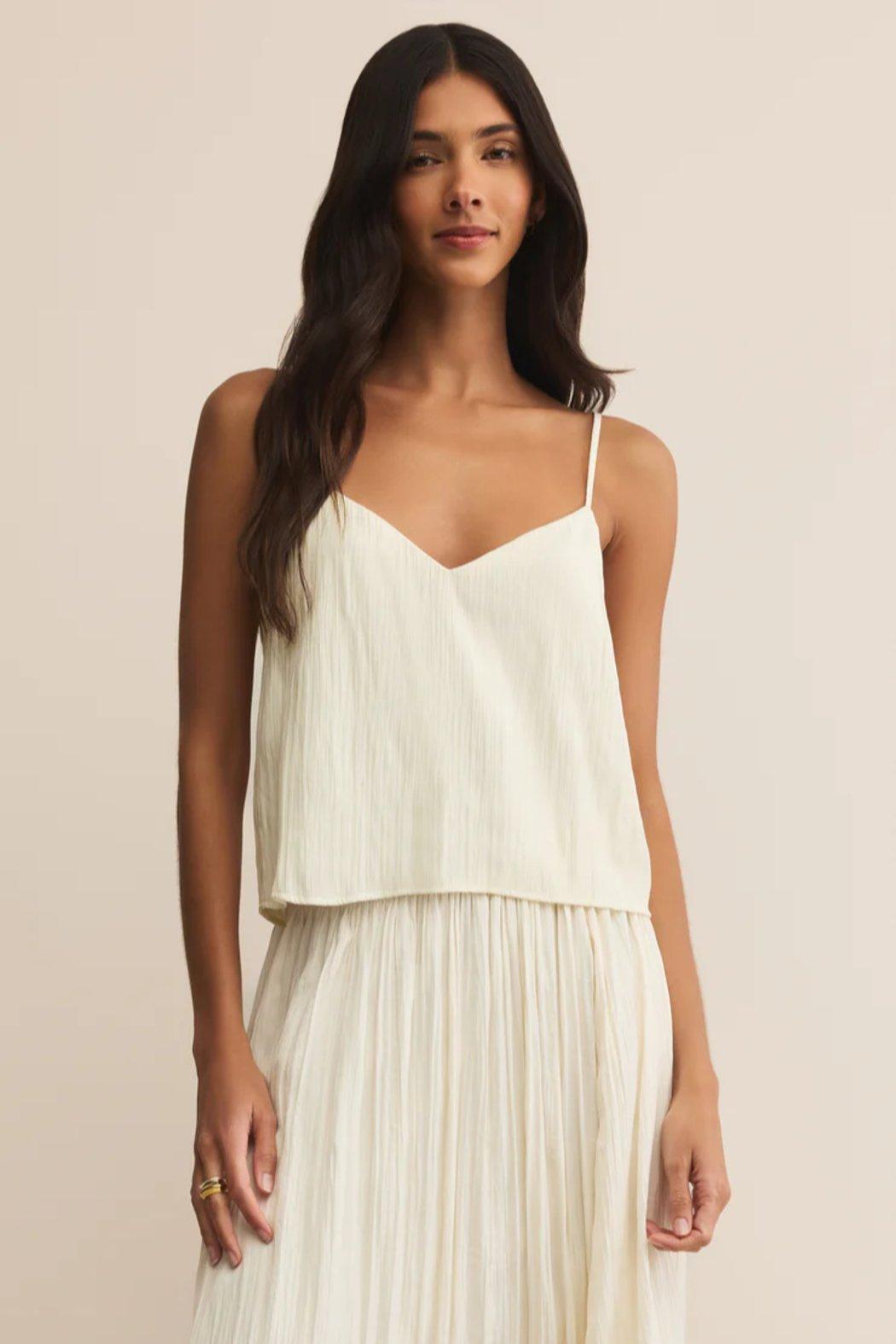 Fiore Crinkle Satin Tank Product Image