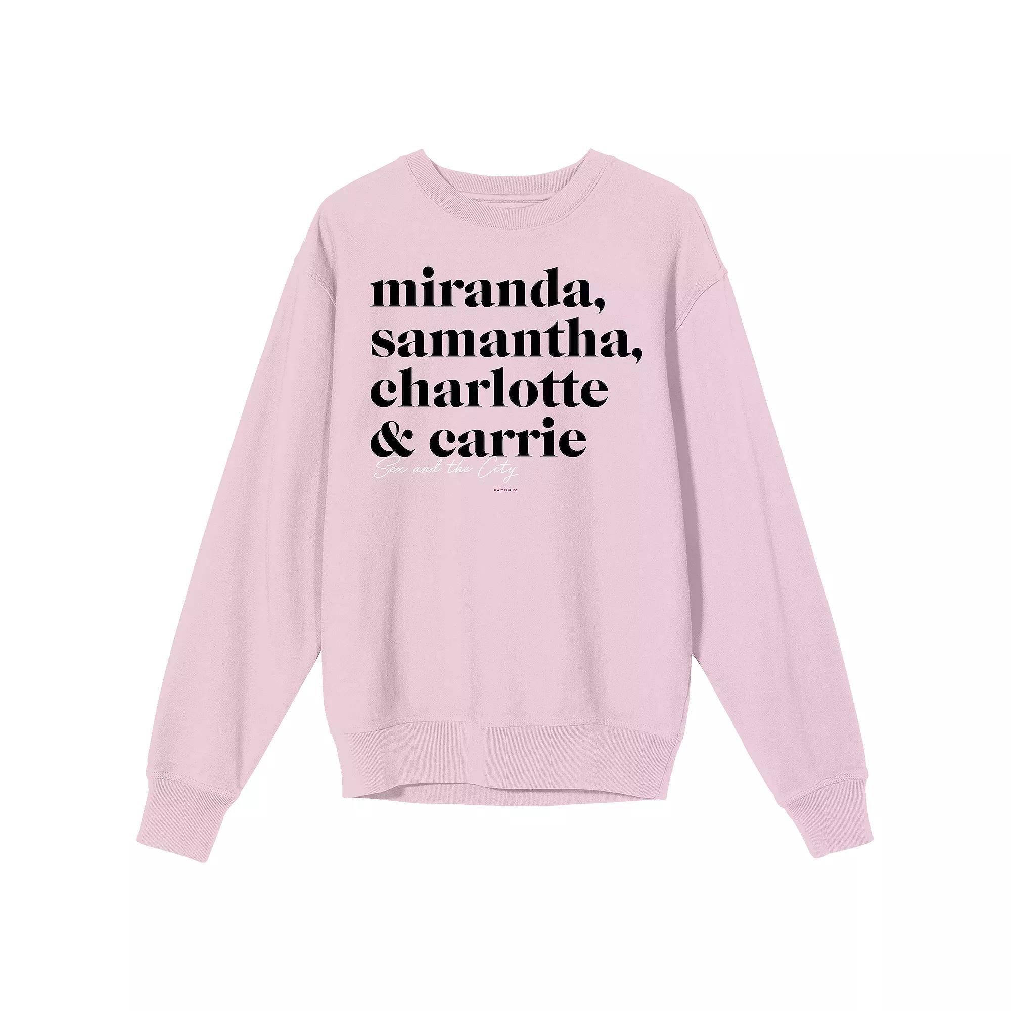 Women's Sex And The City Carrie & Friends Script Crewneck Graphic Sweatshirt, Girl's,  Product Image