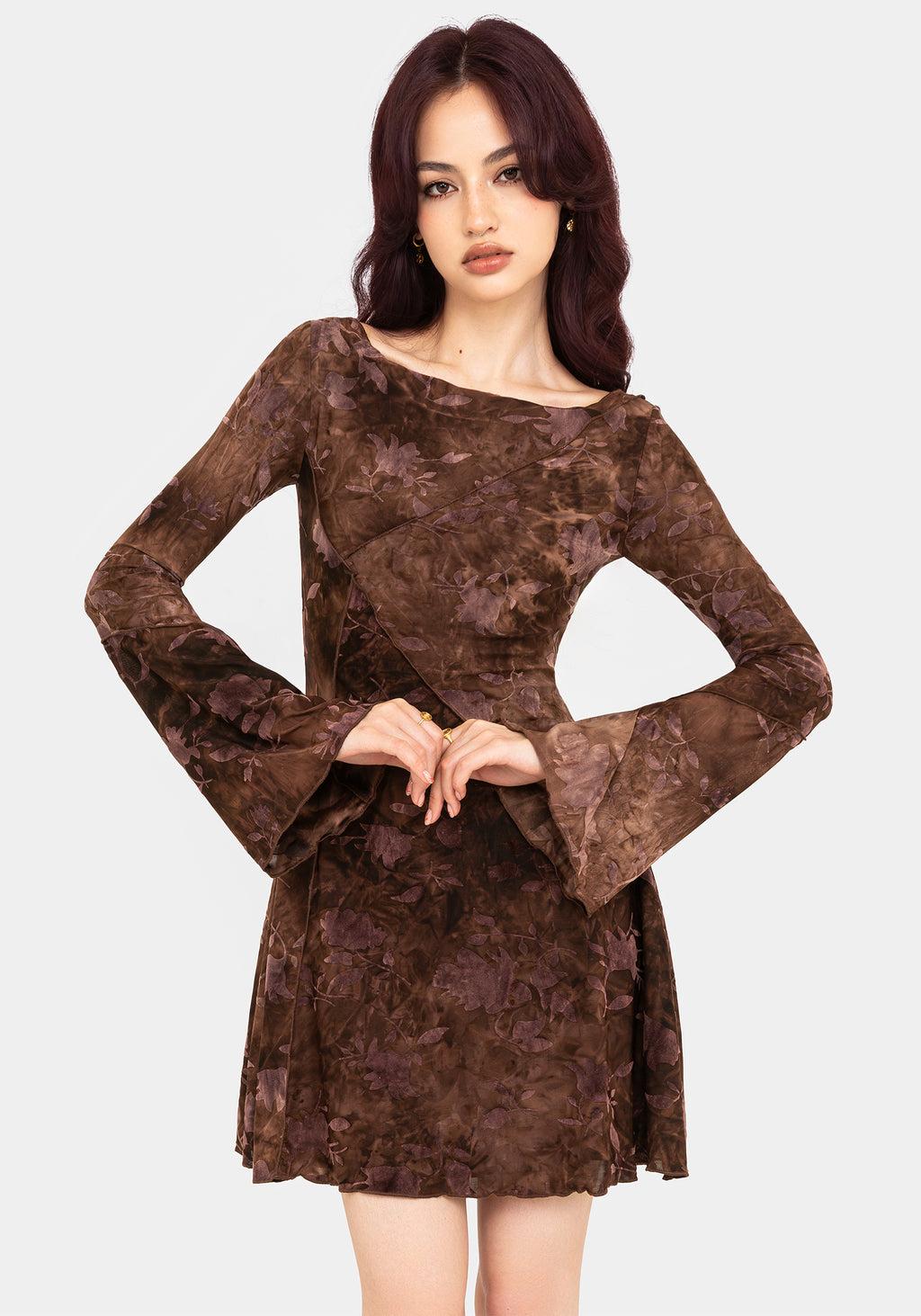 Serenade Long Sleeve Floral Mini Dress Product Image