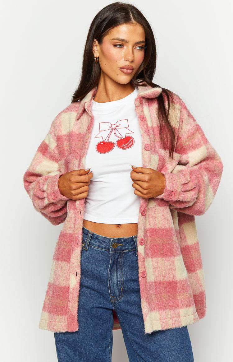 Neve Pink Check Jacket Baby Product Image