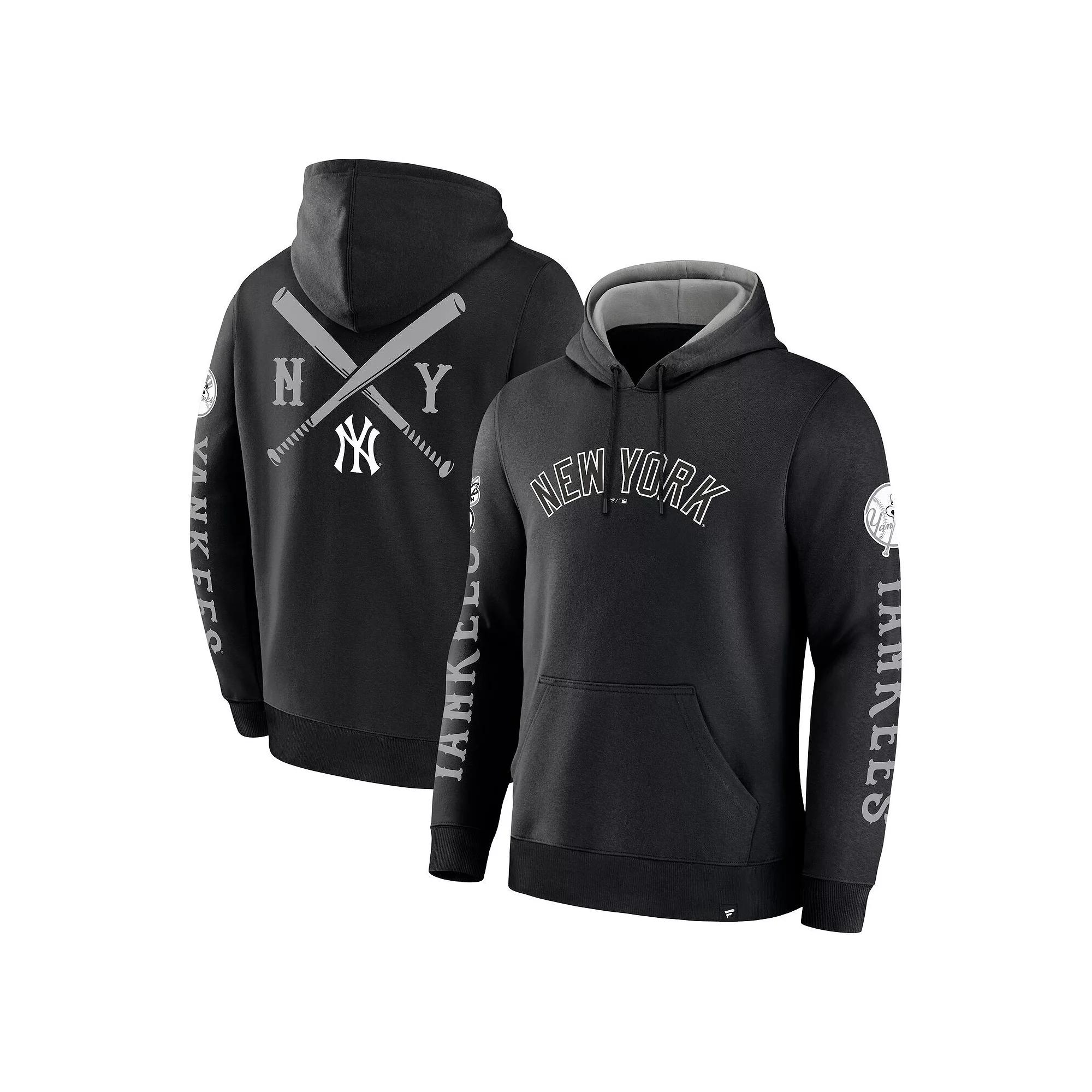 Men's Fanatics  Black New York Yankees Big City Legacy Fleece Pullover Hoodie, Size: XL Product Image