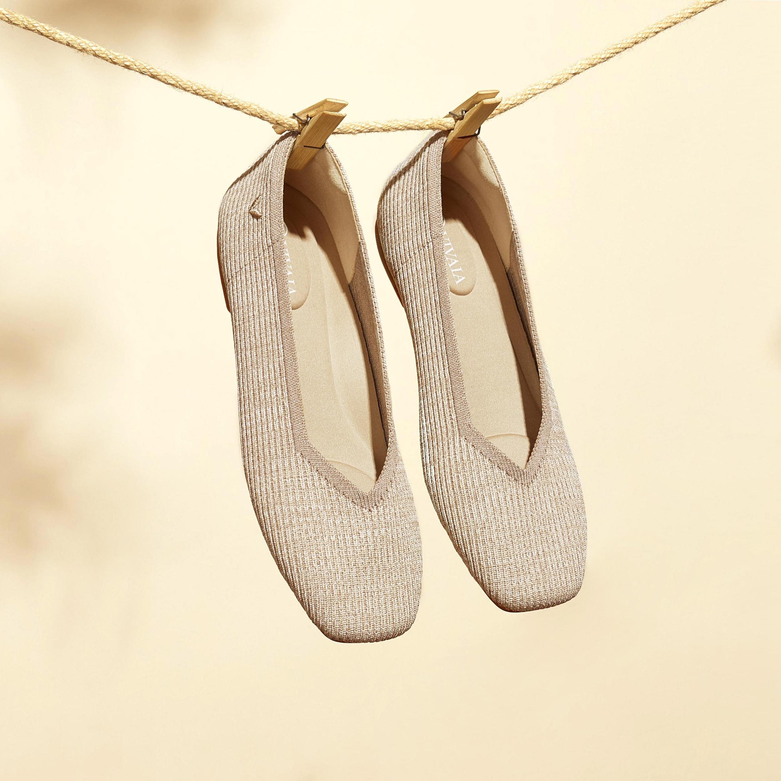 Square-Toe V-Cut Flats (Margot 2.0) Product Image