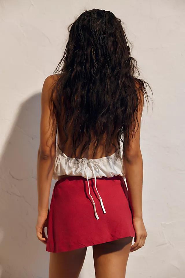 My Little Micro Mini Cotton-Linen Skort Product Image