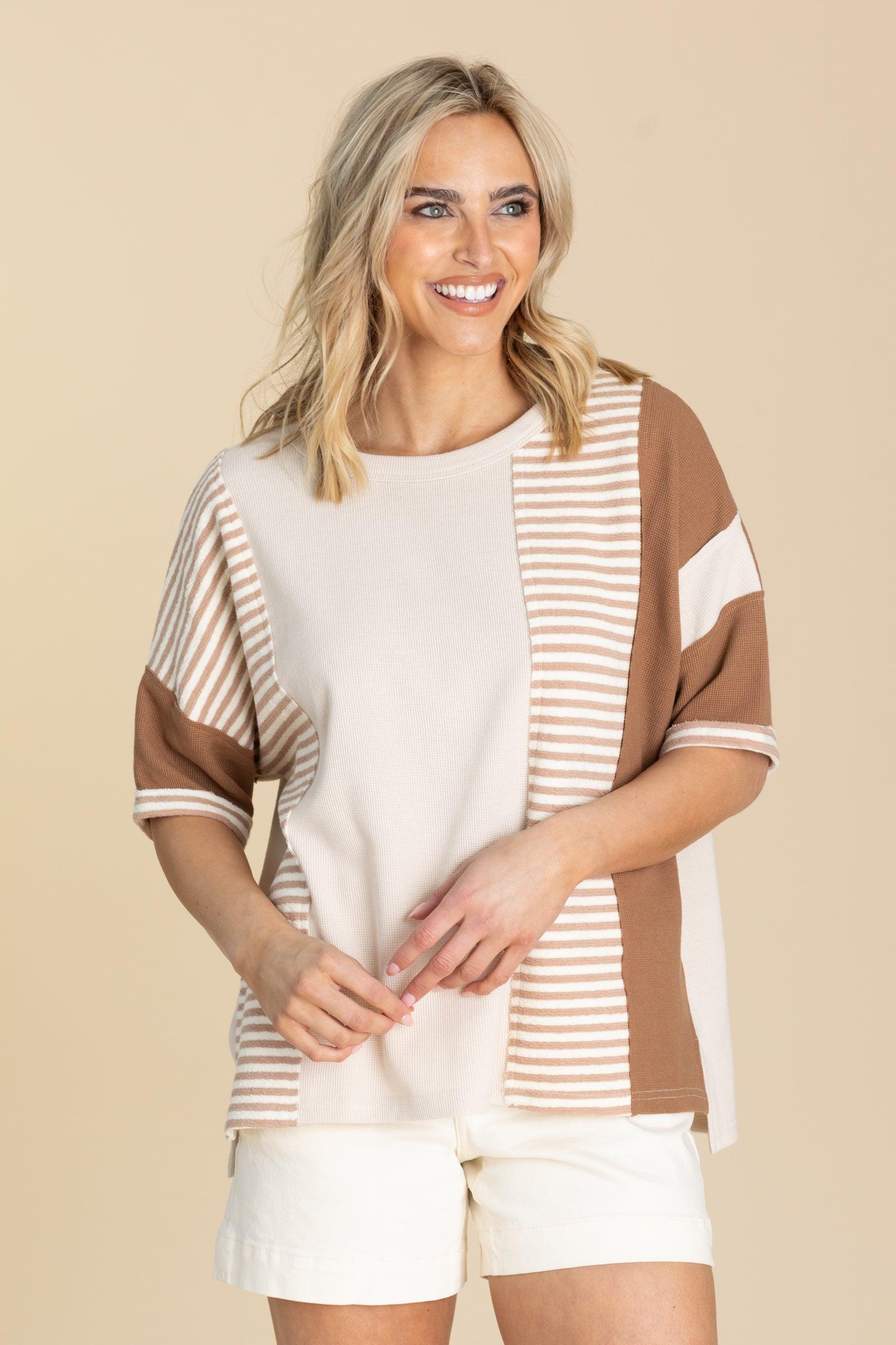 Latte Mix And Match Dolman Knit Top Product Image