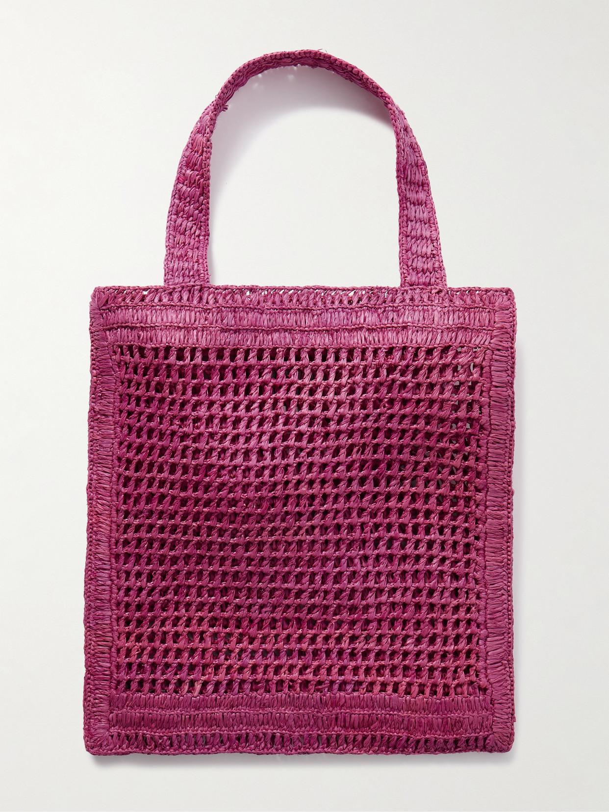 CHLOÉ Chloe Women Fuchsia Raffia Estate Banana Shopping Bag In Fuchsiarose Product Image