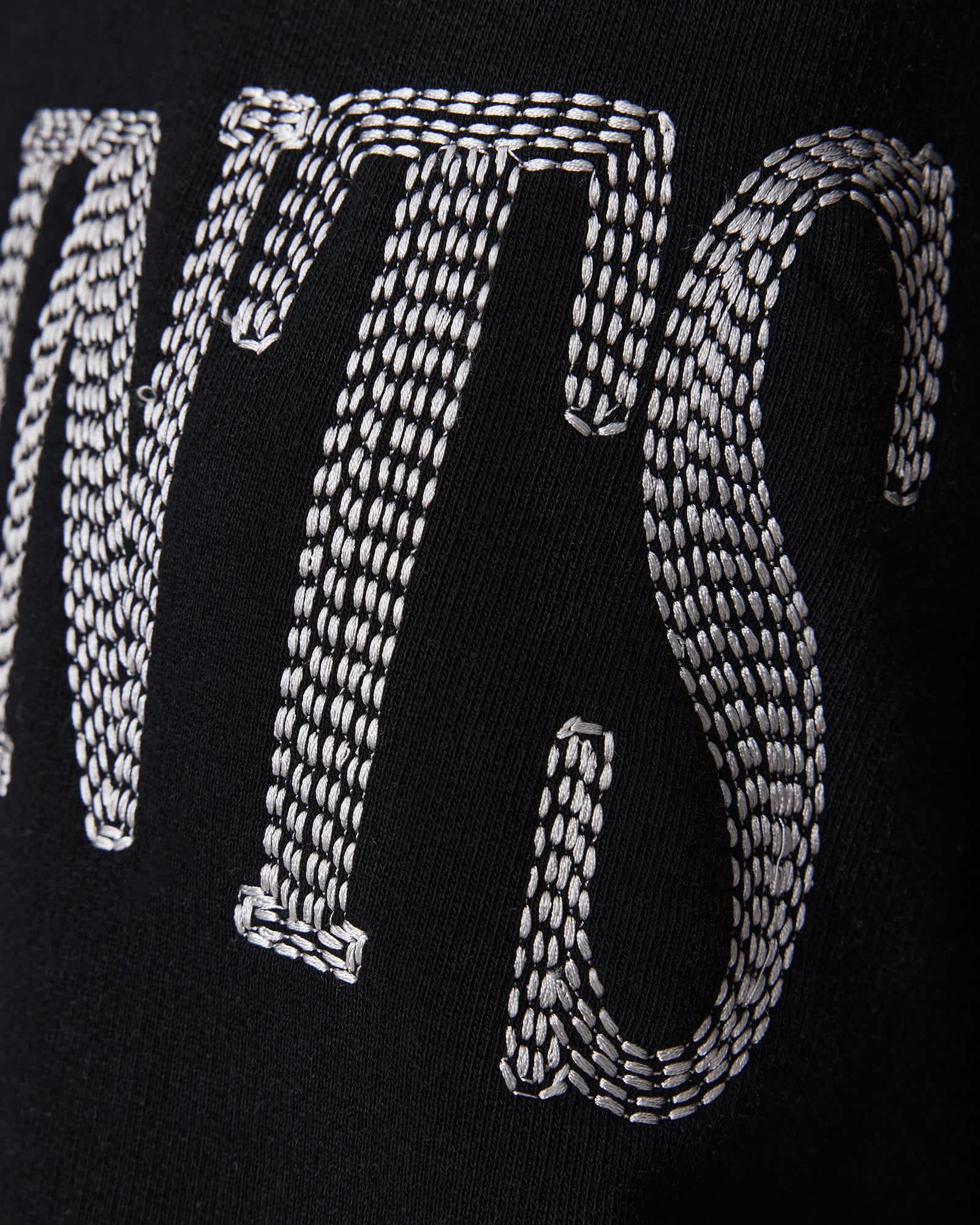 Dash Lila Oversized Embroidered Sweatshirt Washed Black | ALLSAINTS US Product Image