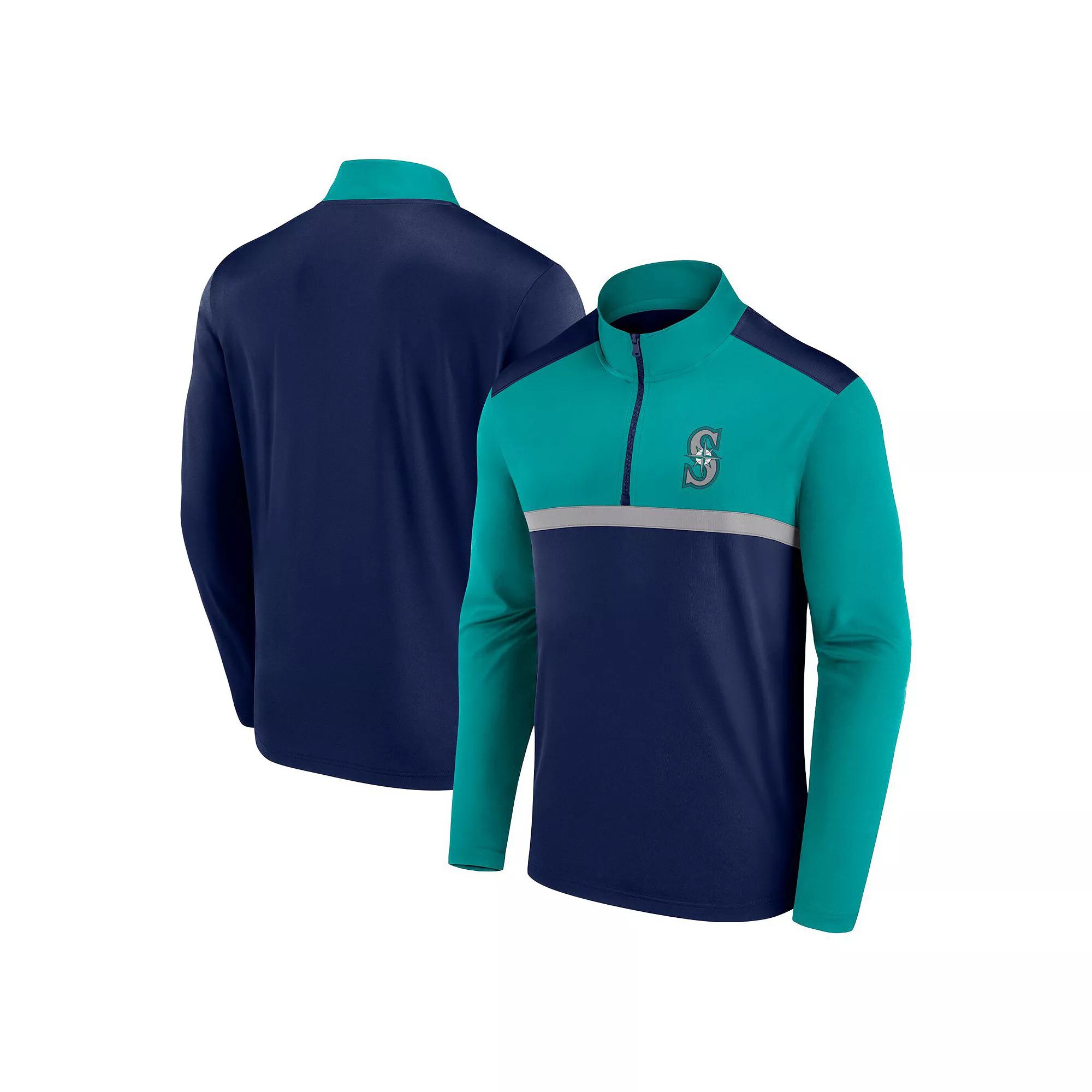 Men's Fanatics Navy Seattle Mariners Unstoppable Quarter-Zip Top,  Product Image