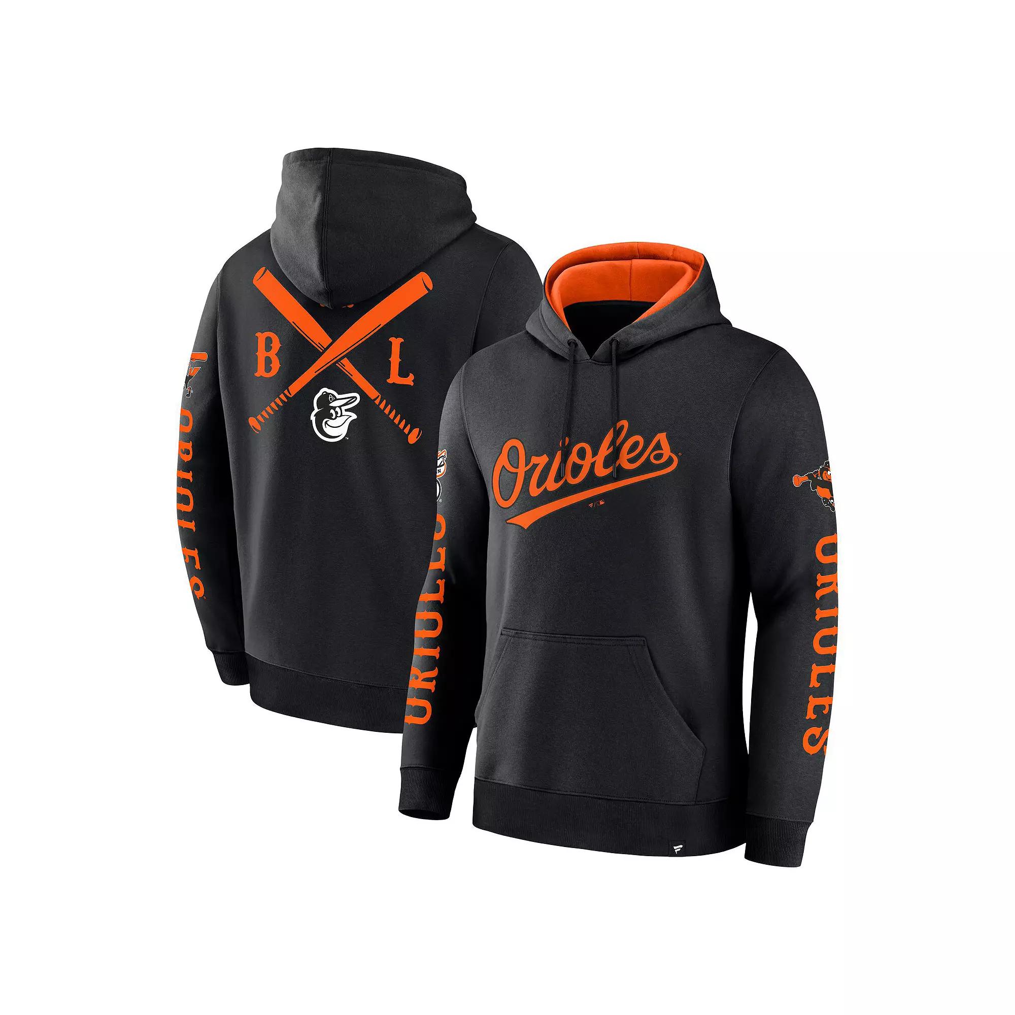 Men's Fanatics Black Baltimore Orioles Big City Legacy Fleece Pullover Hoodie,  Product Image