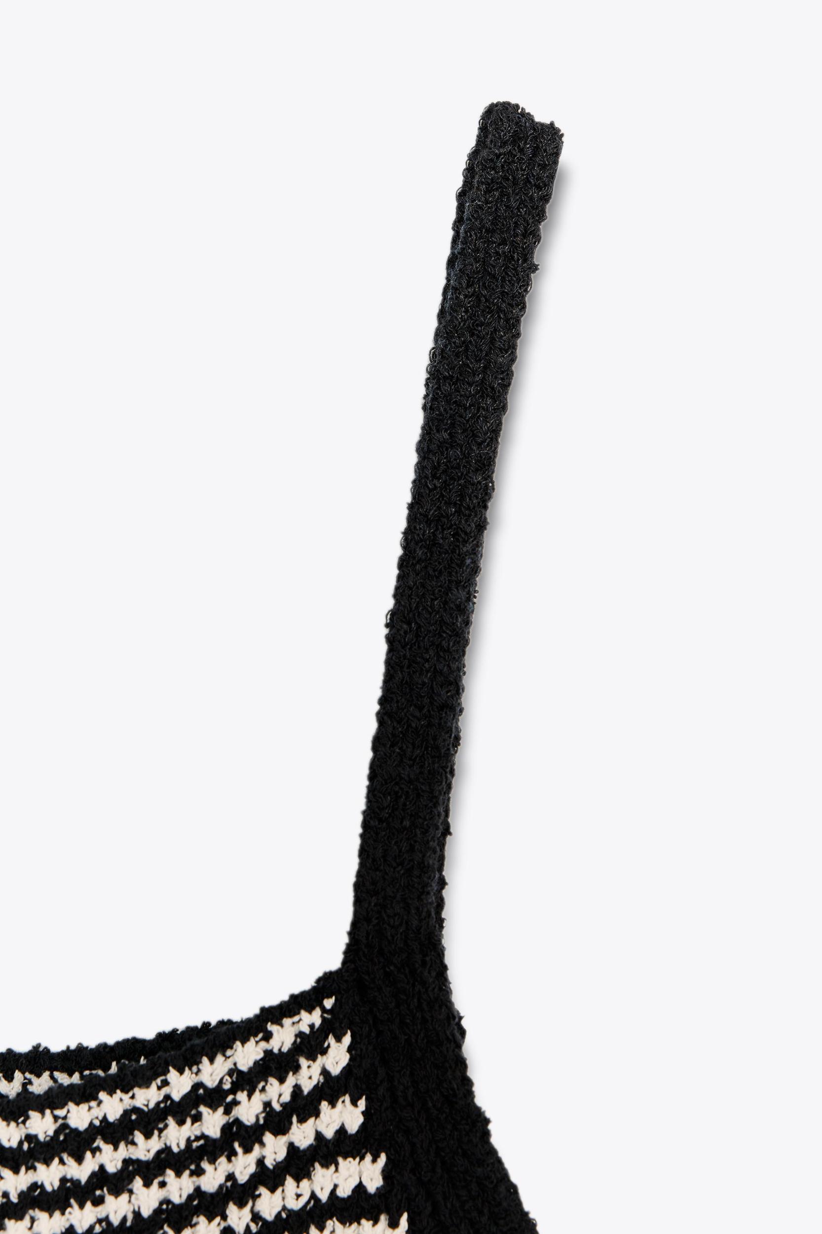 STRIPED KNIT PEPLUM TOP Product Image